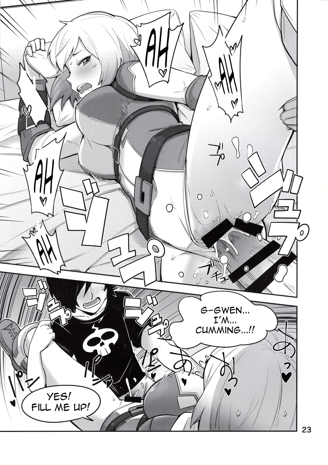 (C97) [Kotau (Bowieknife)] Gwenpool (Watashi tachi Icya-Love Shimashita) | Gwenpool (Getting All Lovey-Dovey) (Gwenpool) [English] page 23 featuring gwenpool - sole female impregnation hentai manga - read online free