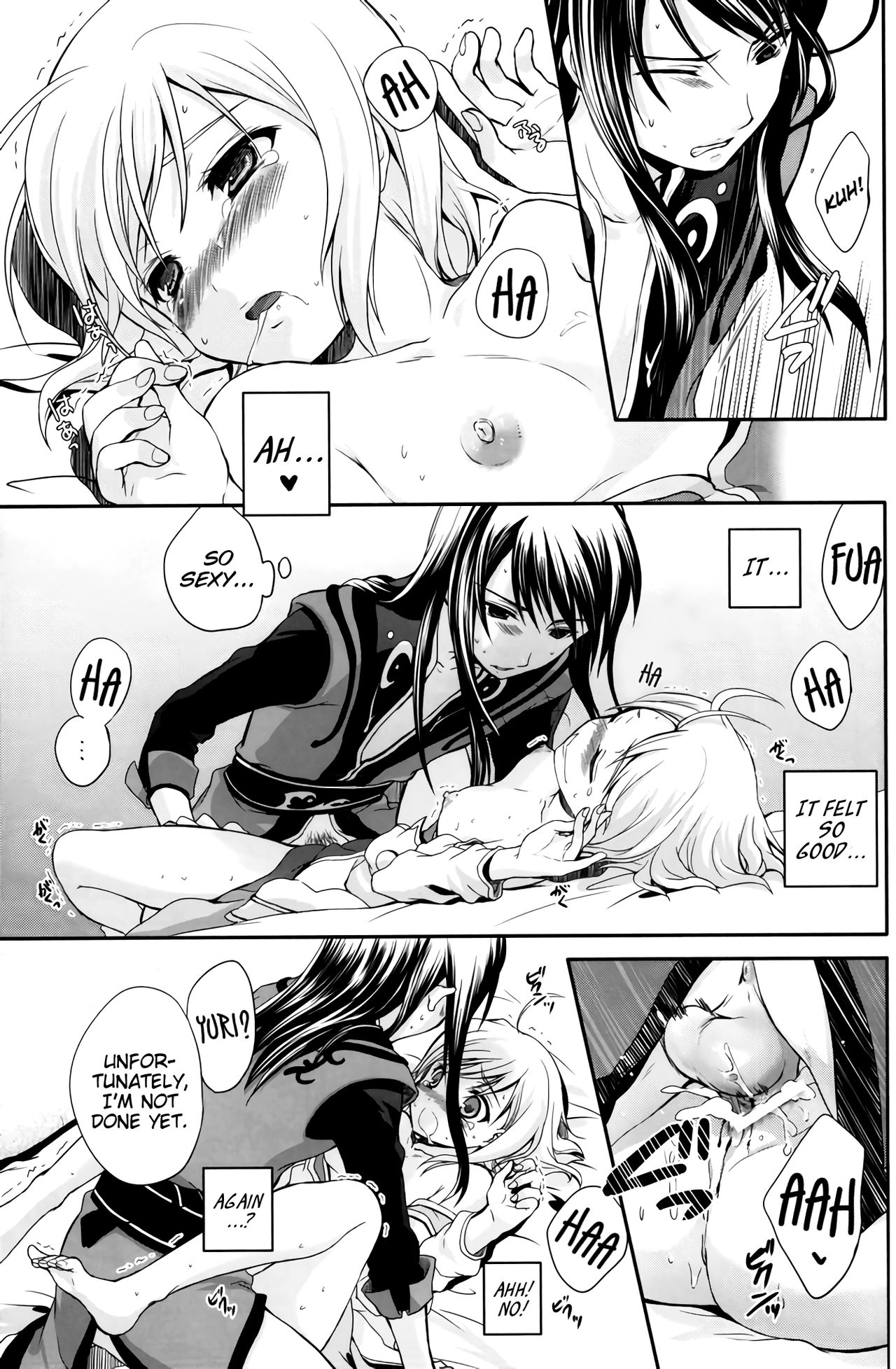 Kuro Ookami ni Ki o Tsukete! | Beware of the Black Wolf! page 36 featuring estellise sidos heurassein tales of vesperia parody - sole female sole male hentai manga - read online free
