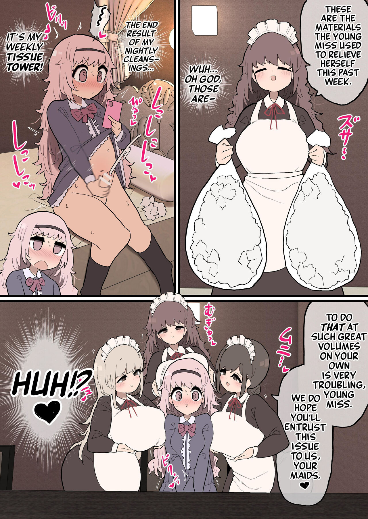 [Izumo Gasshuukoku (Momomo Gasshuukoku)] Futanari Ojousama-chan ~Senzoku Maid-san ni Shasei no Otetsudai o Shite Moraimasu!~ | ~Futanari Mistress Has Her Maids On Nut Busting Duty!~ [English] [Mr_Person Translation] - Page 3