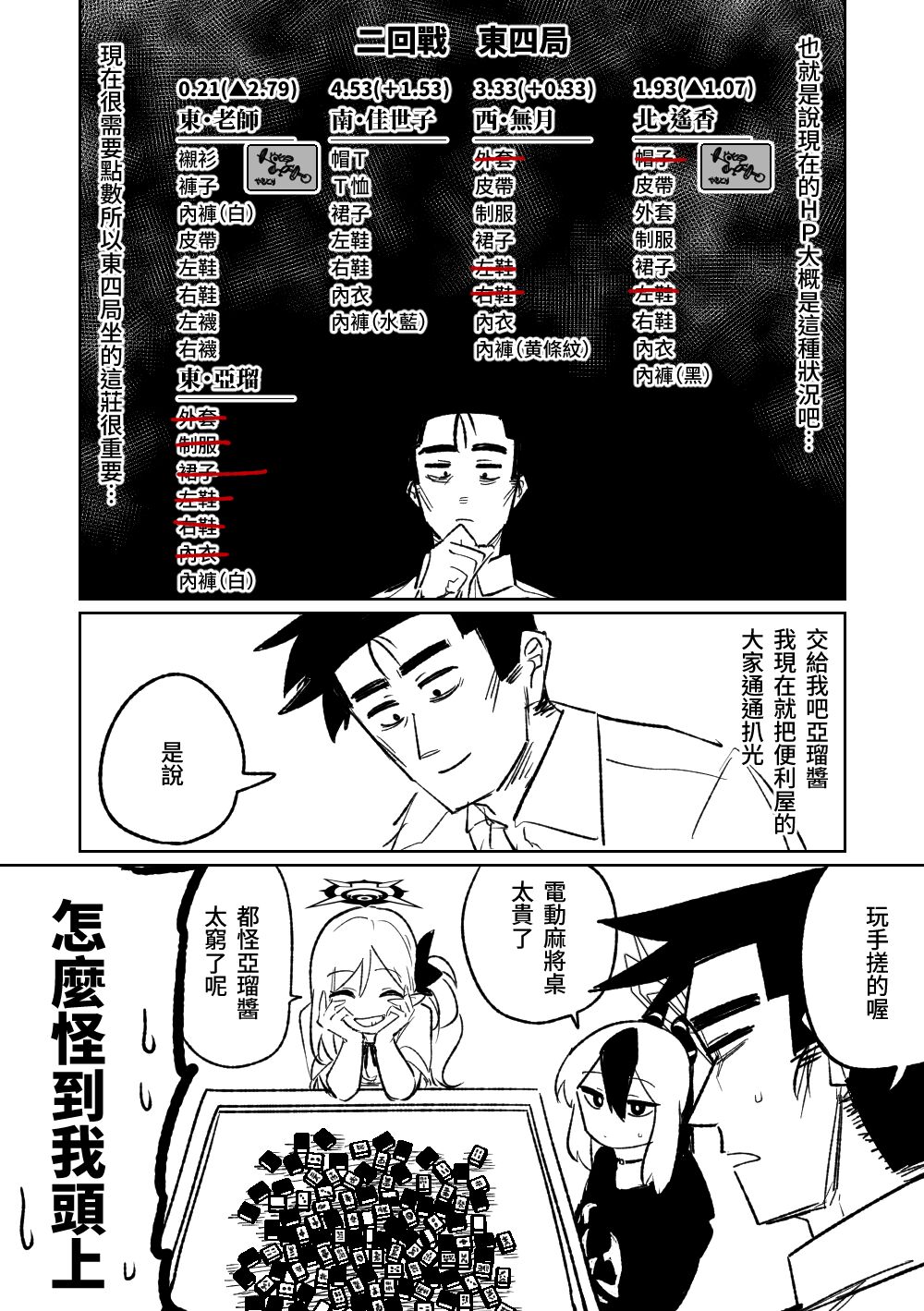 [Asahina Yoshitosi] Benriya 68 Datsui Mahjong Ichi ~Sankaisen~ | 便利屋68脫衣麻將 壹～三回戰～ (Blue Archive) [Chinese] - Page 9