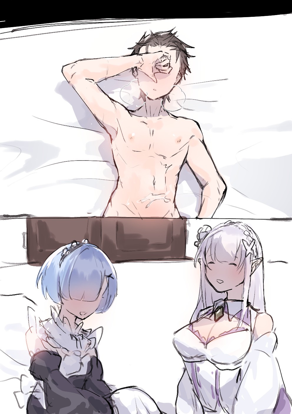 Subaru x Emilia and Rem futa - Page 11