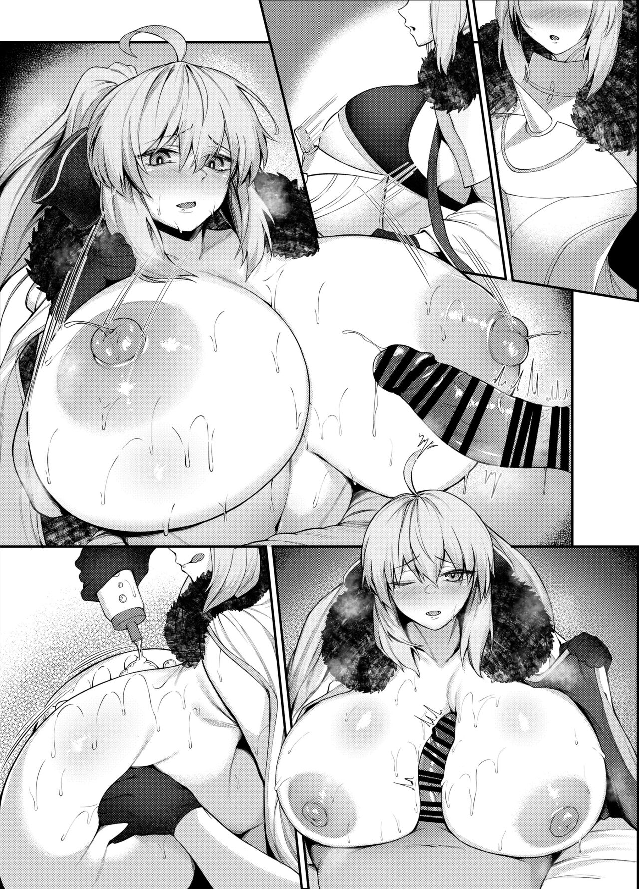 【5月-1/モノクロ6p】隠れ爆乳救世主トネリコのマスター君搾精パイズリ魔力補給 - Page 19