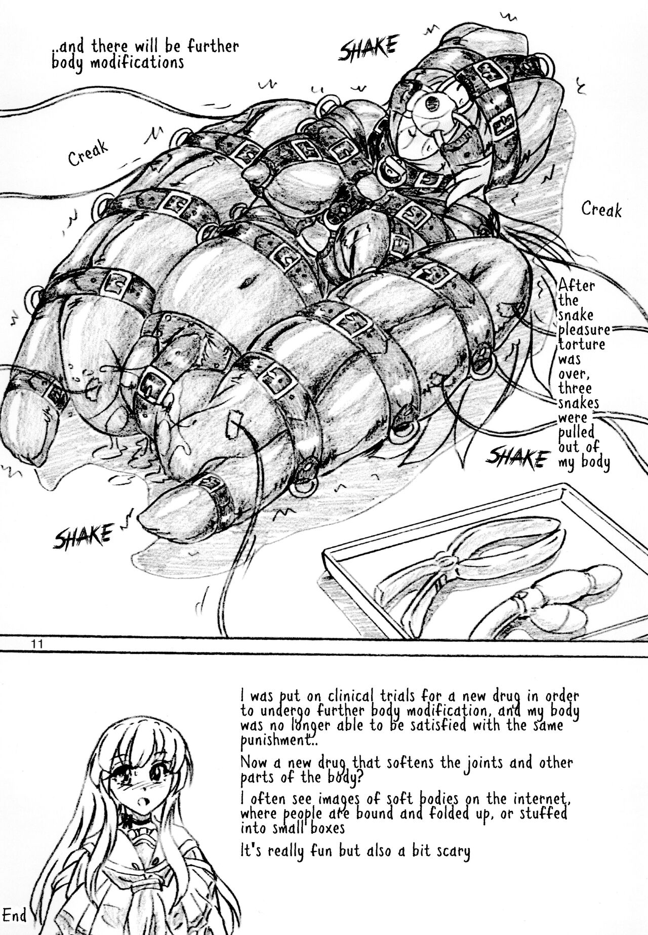 Joshidai nama zenshin kōsoku naizō kakuchō kyōsei zetchō | College girl fully restrained internal organs expanded forced to climax - Page 11