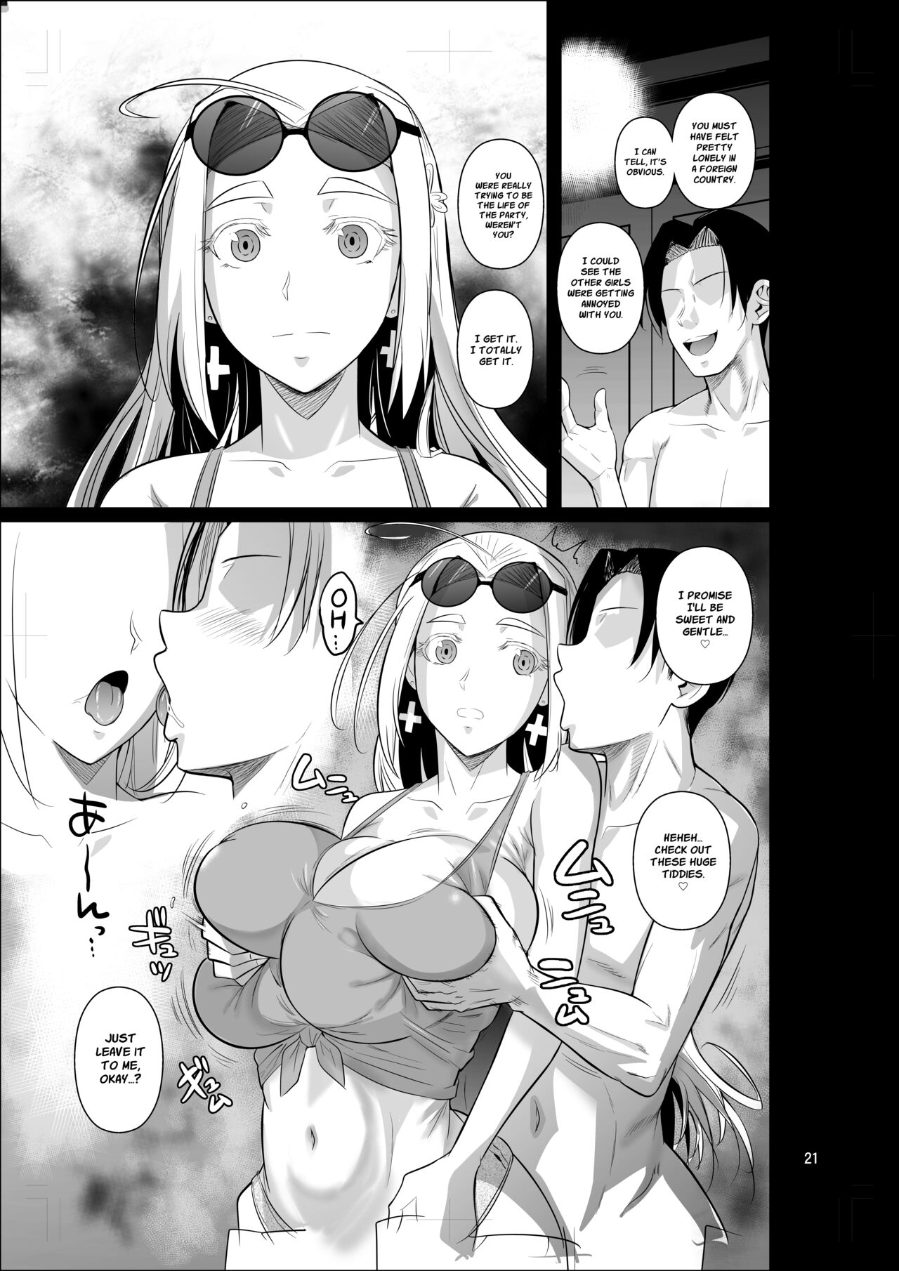Ryuugakuseiryou no Oshigoto | Lands a Job at a Foreign Student Dorm page 22 original parody - kissing big breasts hentai manga - read online free