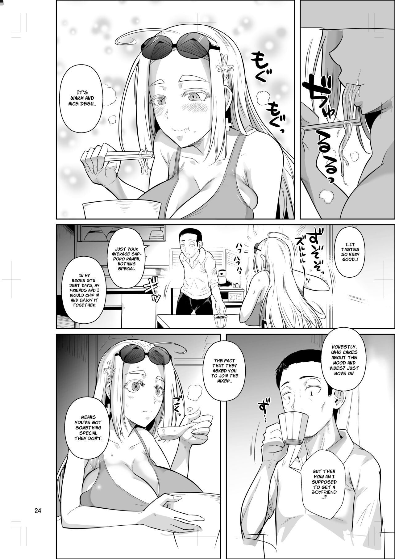 Ryuugakuseiryou no Oshigoto | Lands a Job at a Foreign Student Dorm page 25 original parody - kissing big breasts hentai manga - read online free
