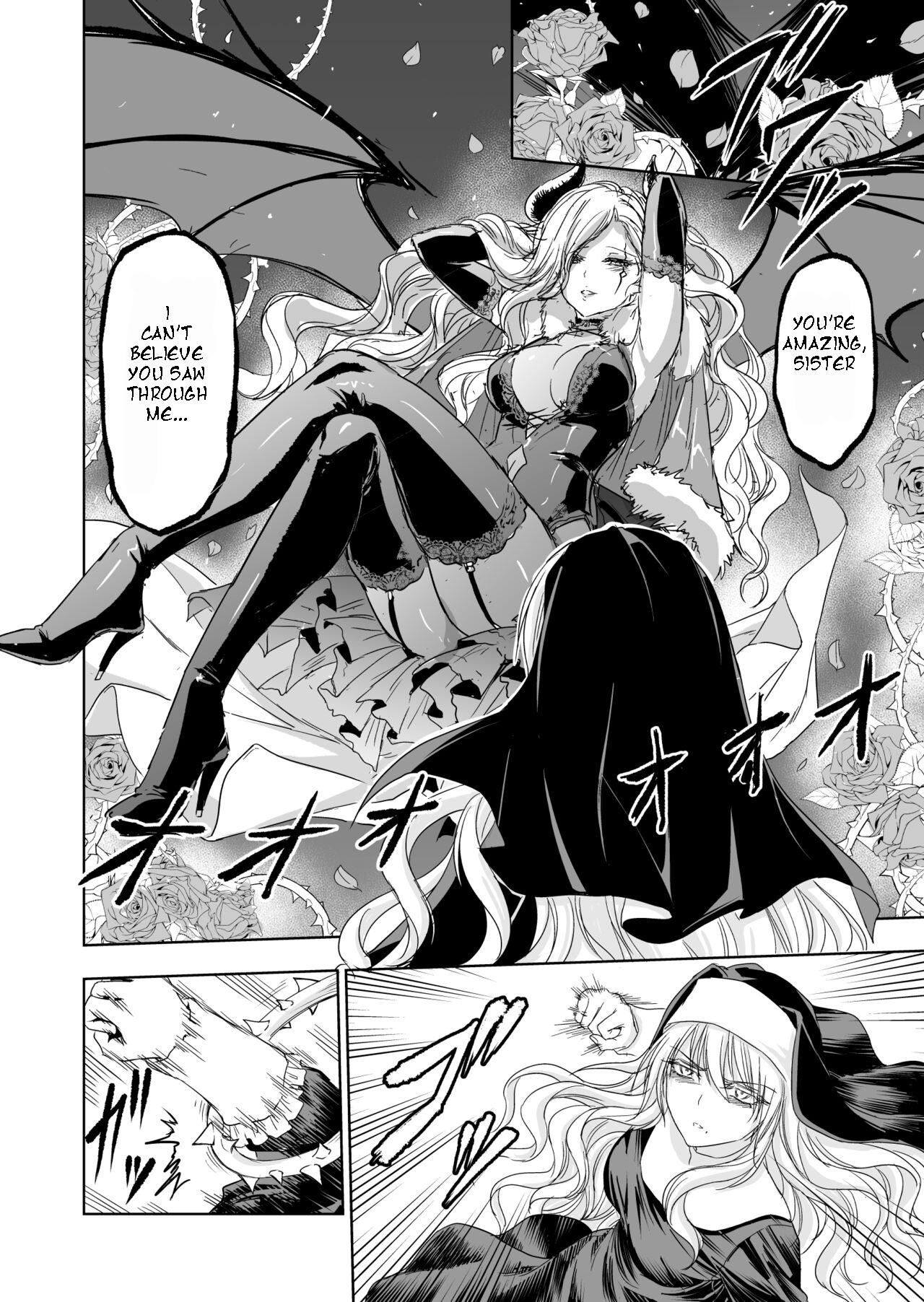 [Palace Inubousaki (Sister Maria Rosetta)] Shitsurakuen ~Haitoku ni Ochiru Seijo~ | Paradise Lost ~Saint Fallen Into Immorality~ [English] [GhostieTLs] [Digital] page 15 original parody - kissing wings hentai manga - read online free