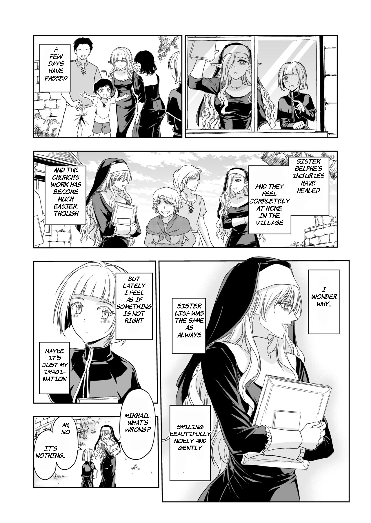 [Palace Inubousaki (Sister Maria Rosetta)] Shitsurakuen ~Haitoku ni Ochiru Seijo~ | Paradise Lost ~Saint Fallen Into Immorality~ [English] [GhostieTLs] [Digital] page 24 original parody - kissing wings hentai manga - read online free