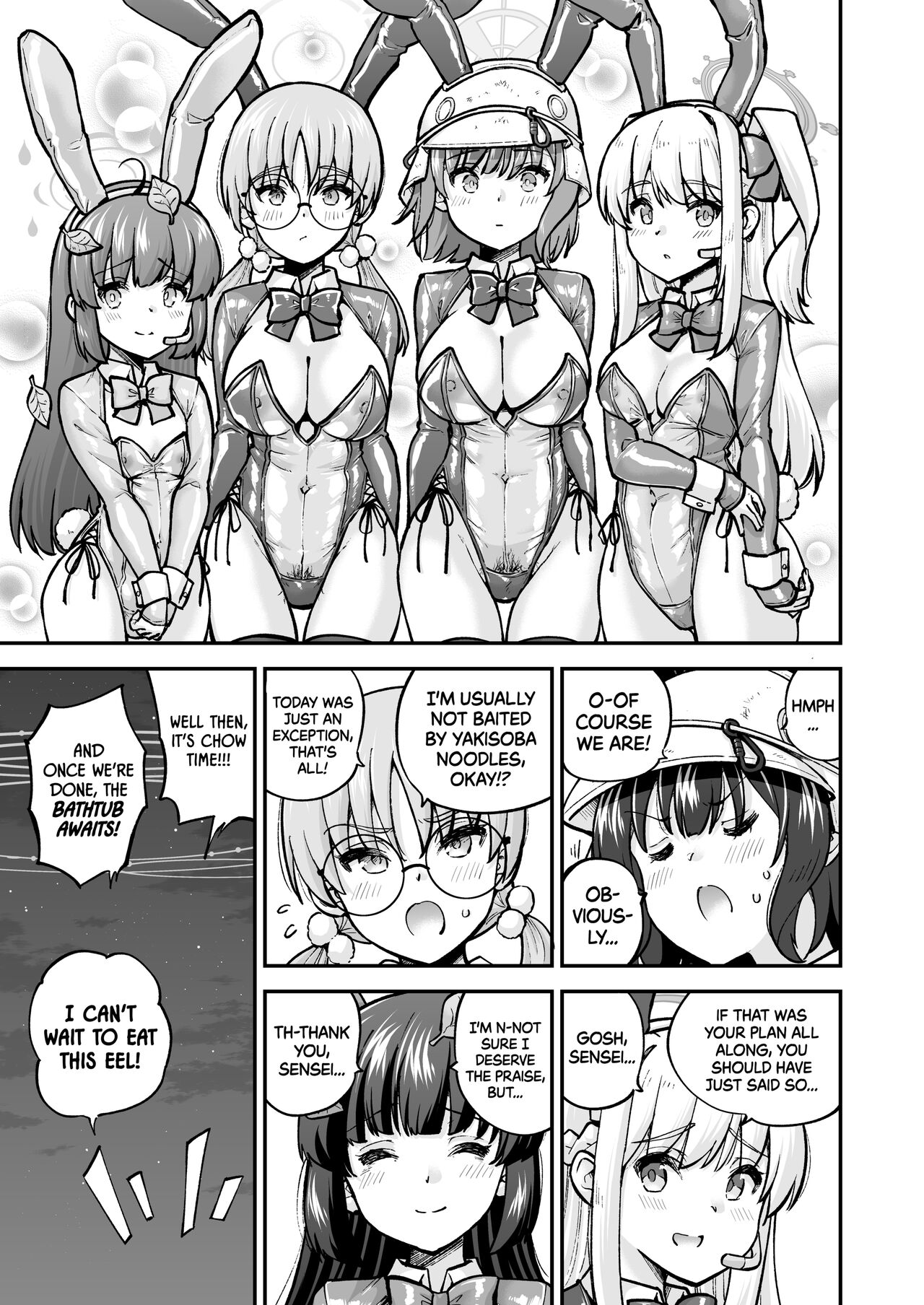 Sennyuu Ninmu Usagi wa Ofuro ni Hairitai | The Undercover Rabbit Really Wants to Take a Bath page 28 featuring miyu kasumizawa blue archive parody - squirting big breasts hentai manga - read online free