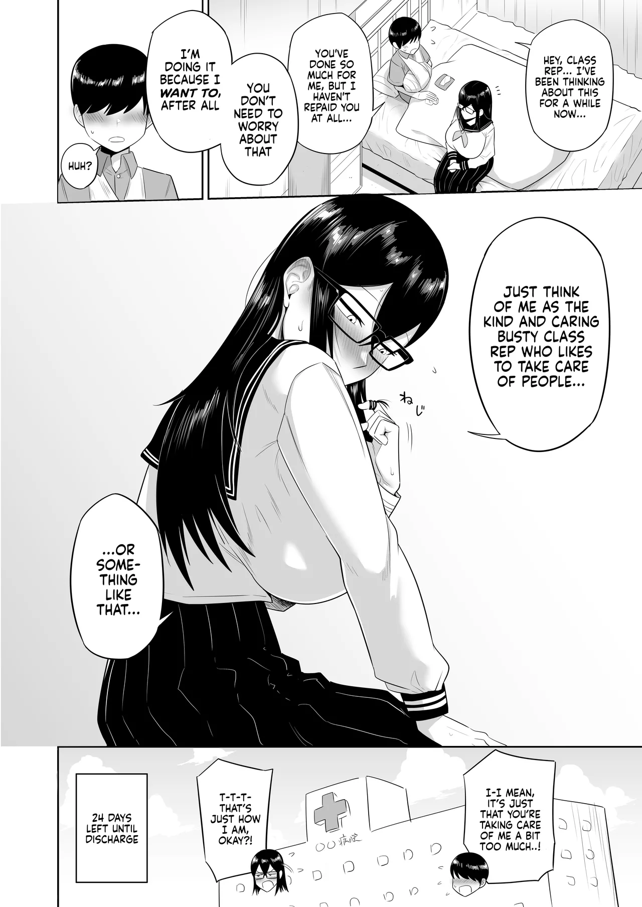[Makosho] Sewayaki na Kyonyuu Gakkyuu Iinchou Sono 1-10 | The Kind and Caring Busty Class Rep Ch.1-10 [English] page 59 original parody - handjob kissing hentai manga - read online free