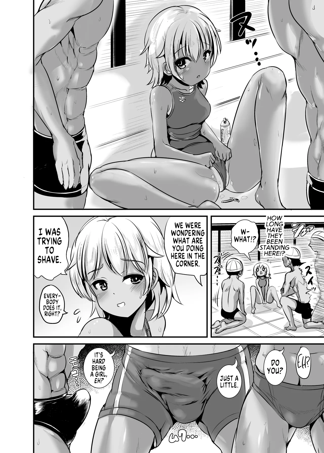 Joshi Tekisei Hyouka Suit  | TS Summer Break #1 Girl Aptitude Evaluation Suit page 27 original parody - swimsuit mmf threesome hentai manga - read online free