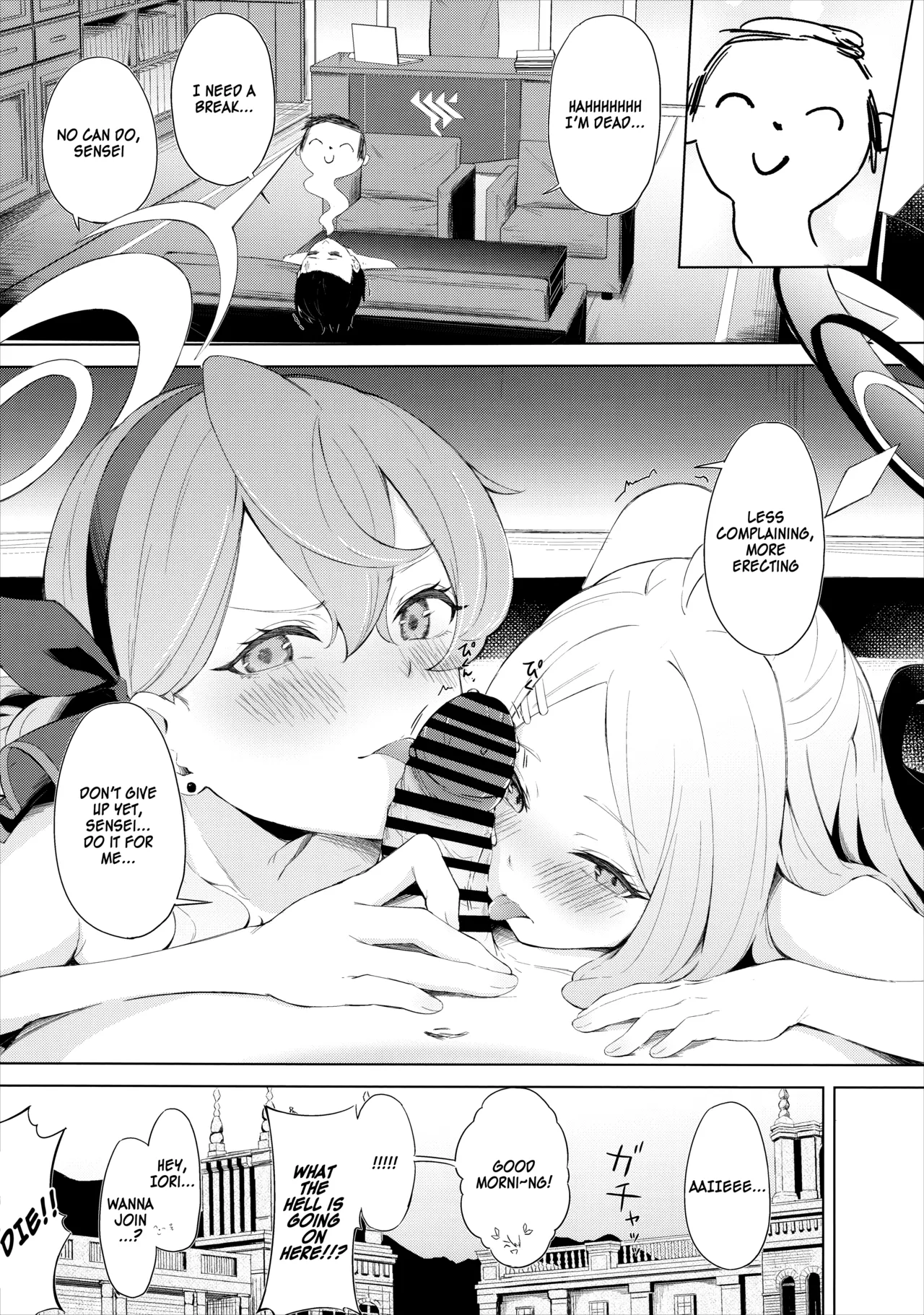 Fuukiiin Kaishitsu nite Amaenbo Iinchou to Muttsuri Gyouseikan to | In the Prefect Office, with the Spoiled President and the Dishonest Admin page 31 featuring hina sorasaki blue archive parody - wings cunnilingus hentai manga - read online free