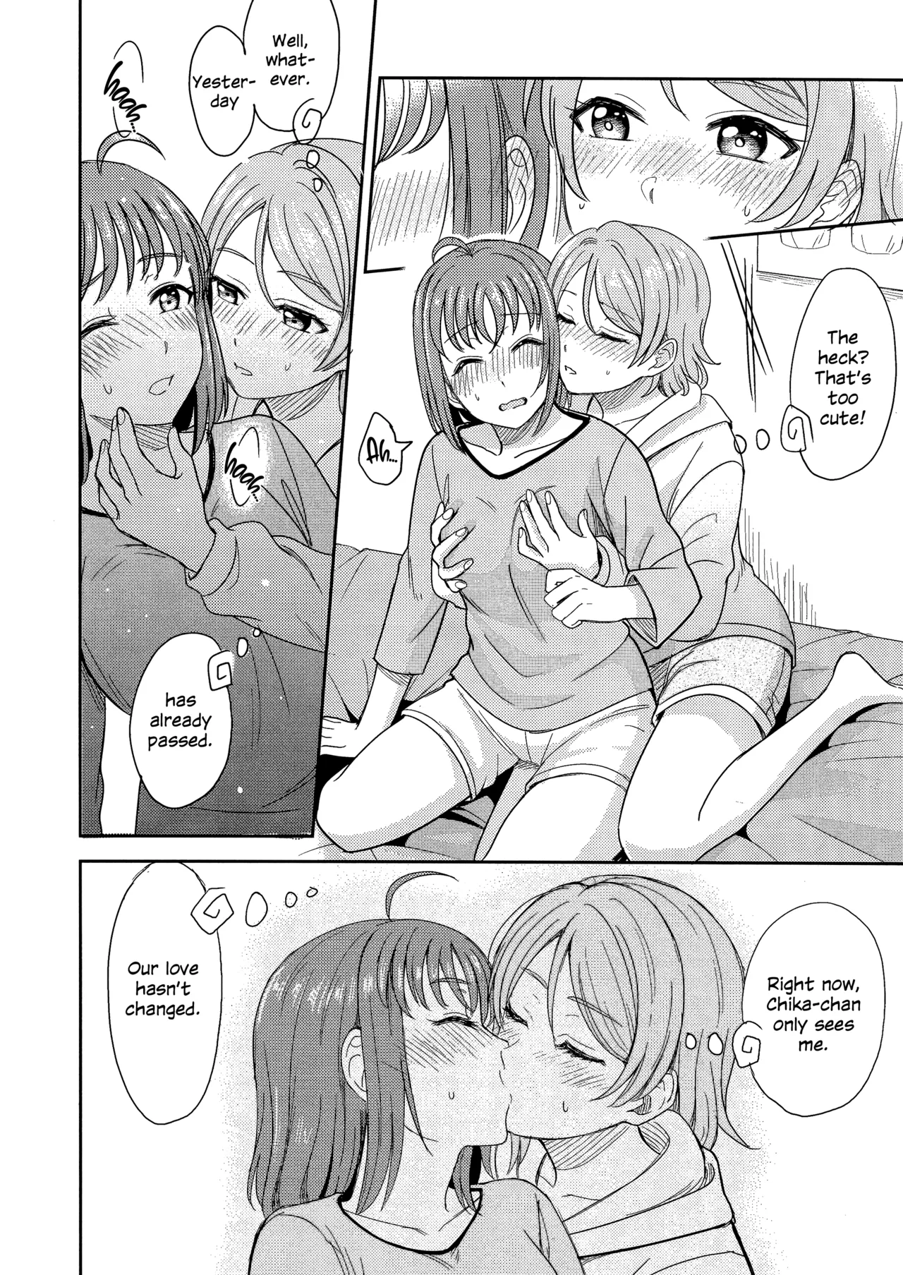 Hold Me Tight page 12 featuring chika takami love live sunshine parody - cunnilingus females only hentai manga - read online free