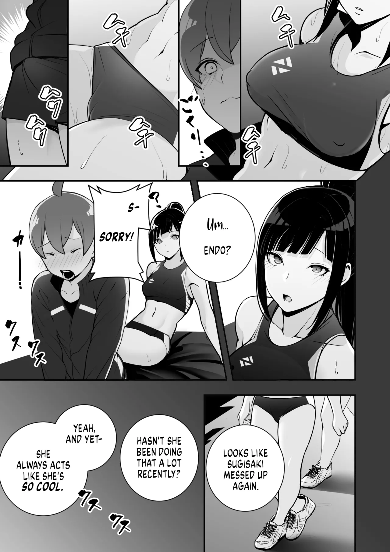 [Material Engine (Materia)] Reizoku no Kubiwa Akogare no Rikujoubu Senpai o Toraete Jibun no Konomi ni Sennou Choukyou | I Claimed my Beloved Track-and-Field Senpai and Brainwashed her into my Perfect Woman [English] page 12 original parody - leg lock big breasts hentai manga - read online free