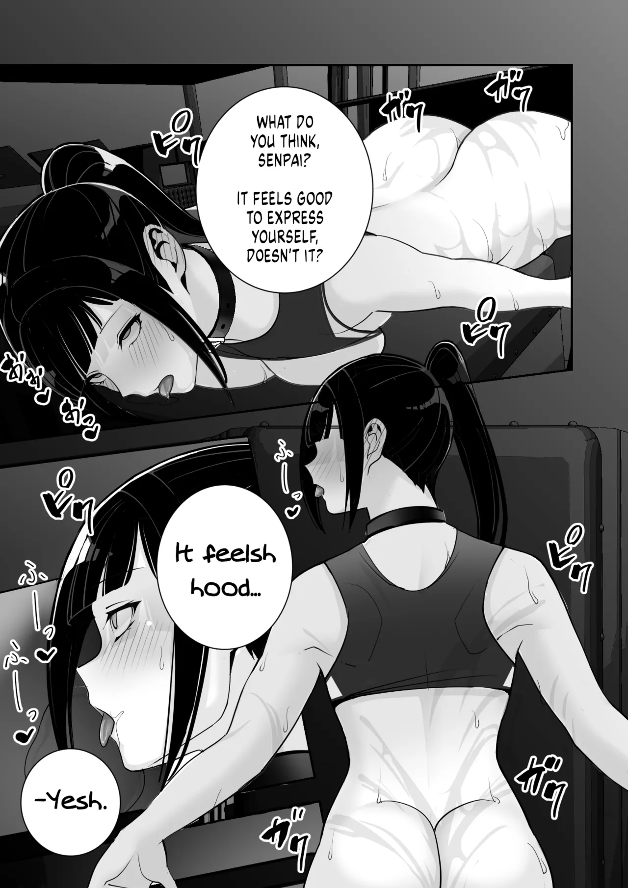 [Material Engine (Materia)] Reizoku no Kubiwa Akogare no Rikujoubu Senpai o Toraete Jibun no Konomi ni Sennou Choukyou | I Claimed my Beloved Track-and-Field Senpai and Brainwashed her into my Perfect Woman [English] page 50 original parody - leg lock big breasts hentai manga - read online free