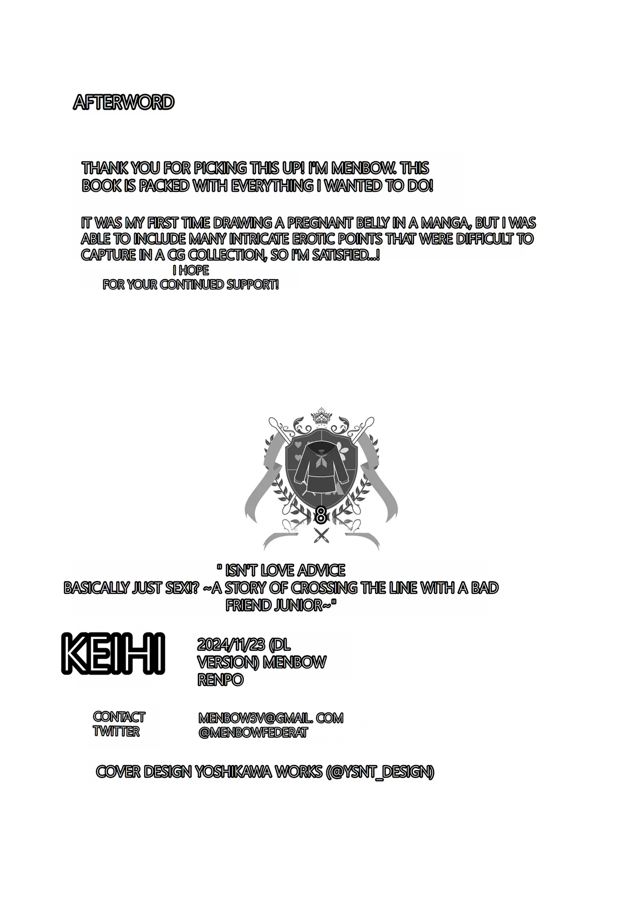 [Menbou Renpou (Menbou)] Renai Soudan nante Hobo Sex desu yo ne!? ~Akuyuu Kouhai to Issen Koete Yarimakuru Hanashi~ | Consulting About Love is Mostly About Sex, Right!? ~A Story of Crossing the Line and Going All the Way with a Bad Friend Junior~ [English] [MTL] page 38 original parody - big breasts pregnant hentai manga - read online free