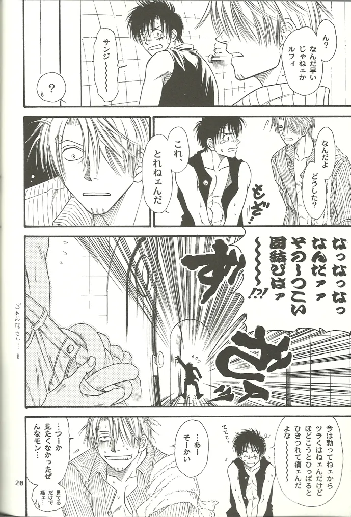 Nichijou Zatsuji page 19 featuring monkey d. luffy one piece parody - males only yaoi hentai manga - read online free