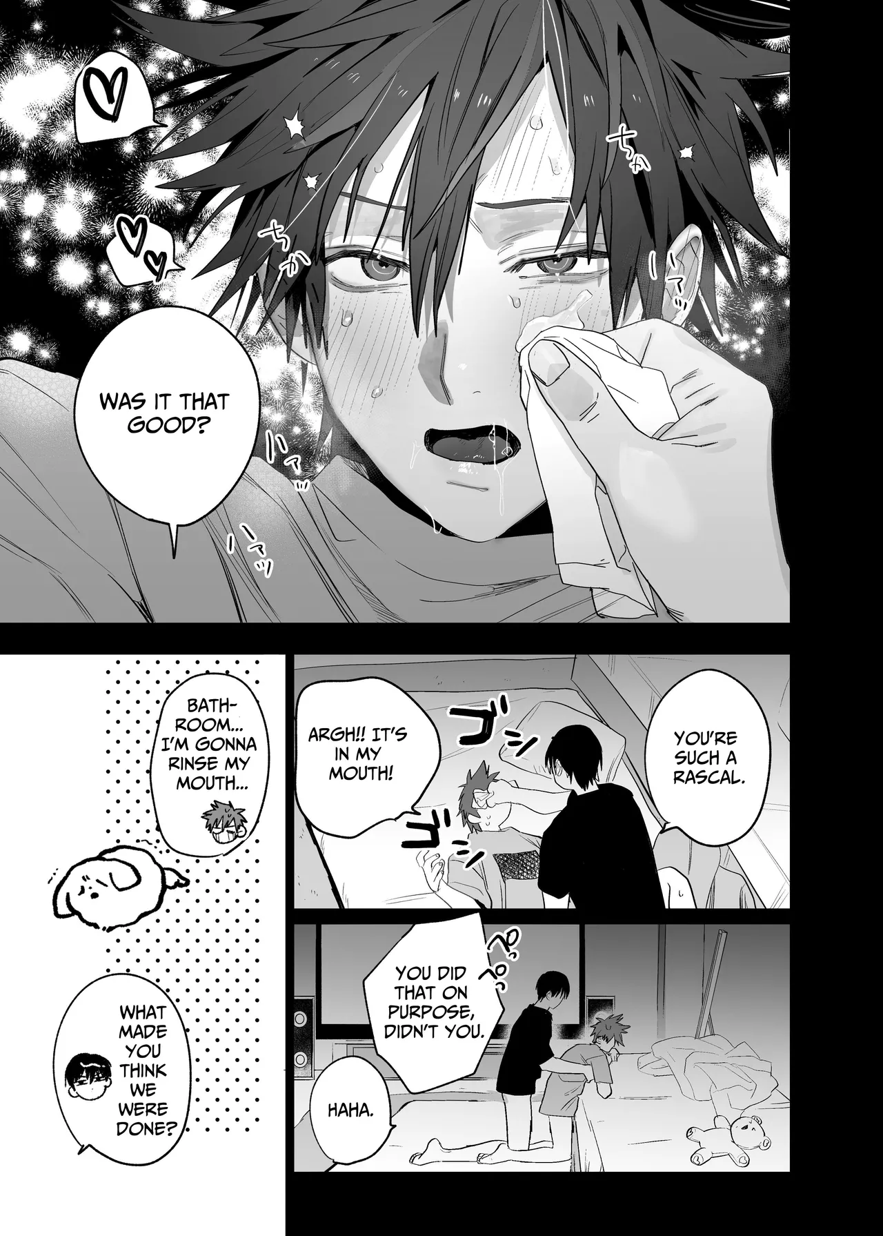 [10-jikan Suimin (nocori)] Fujun Osu Ana Kouyuu 3 -Himitsu no Sakusen Hen- | Illicit Bromance 3 -Secret Operation- [English] page 48 original parody - anal multi-work series hentai manga - read online free