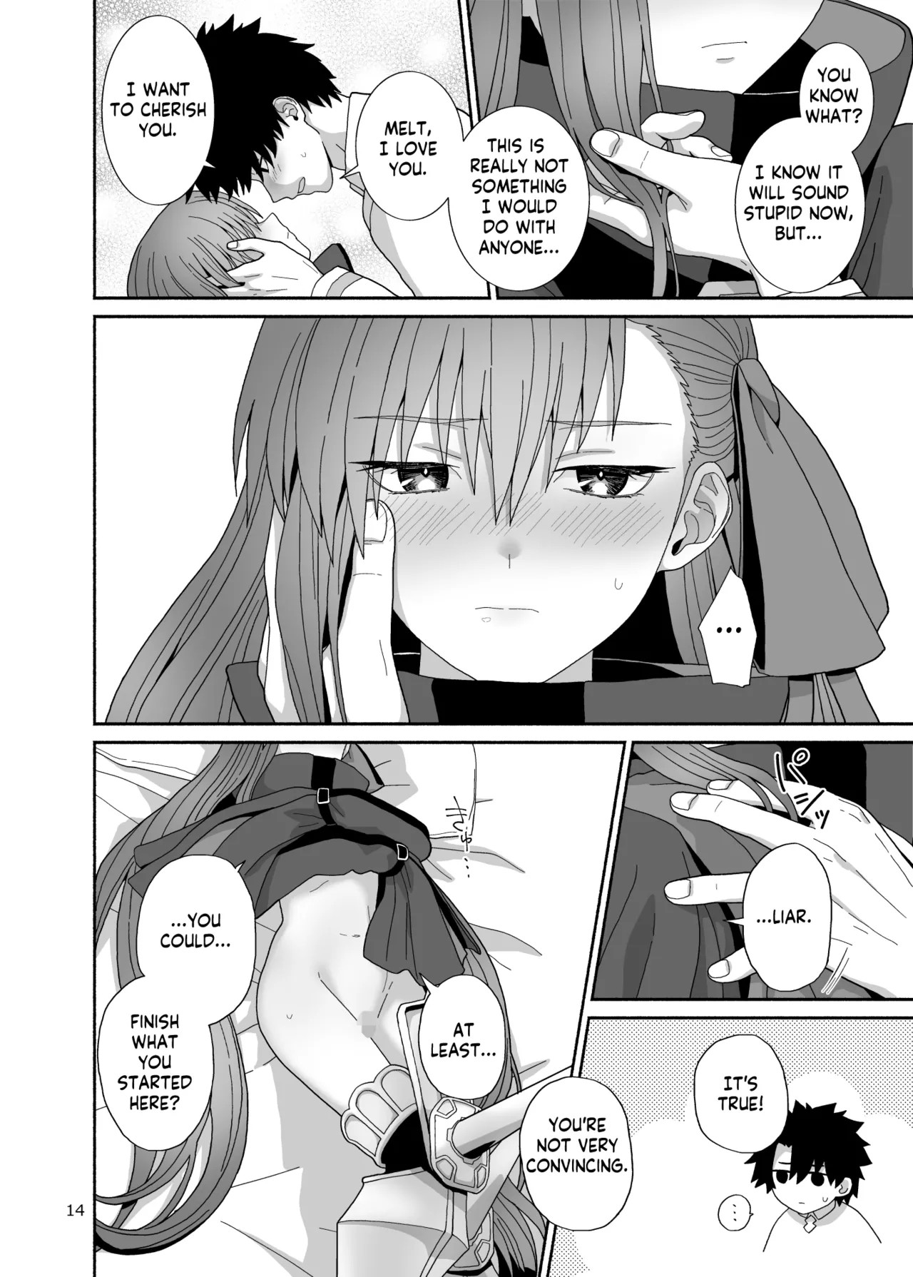 Watashi to Itoshii Hito no Ohanashi | My life with my lovely servant page 14 featuring gudao fate grand order parody - kissing swimsuit hentai manga - read online free