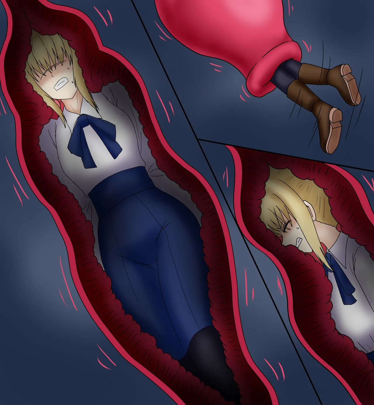 アルトリア吸収メディア第一章 リメイク＋大幅追加改修（完全版） page 83 featuring caster fate stay night parody - vore tailphagia hentai manga - read online free