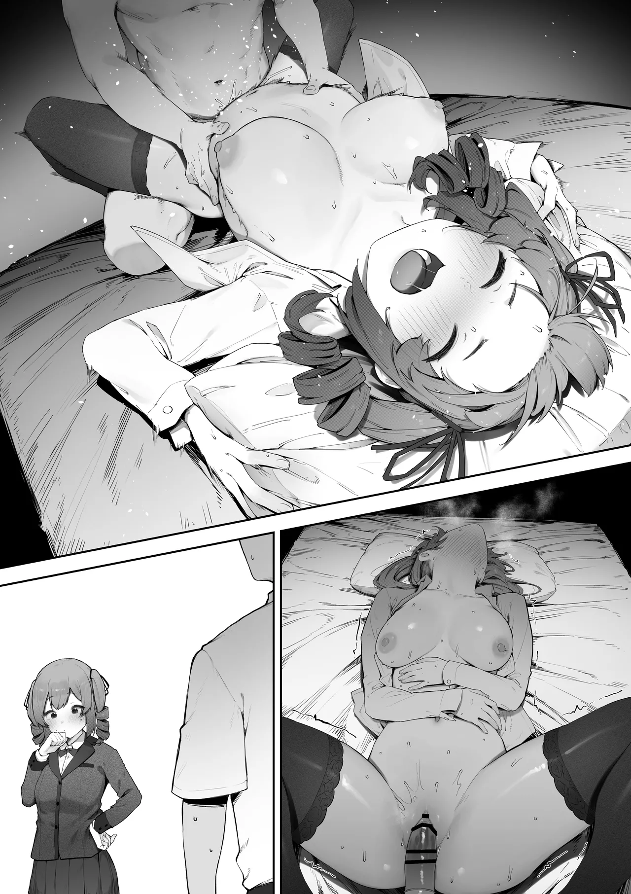 Souteigai na Ojou-sama page 16 original parody - schoolgirl uniform stockings hentai manga - read online free