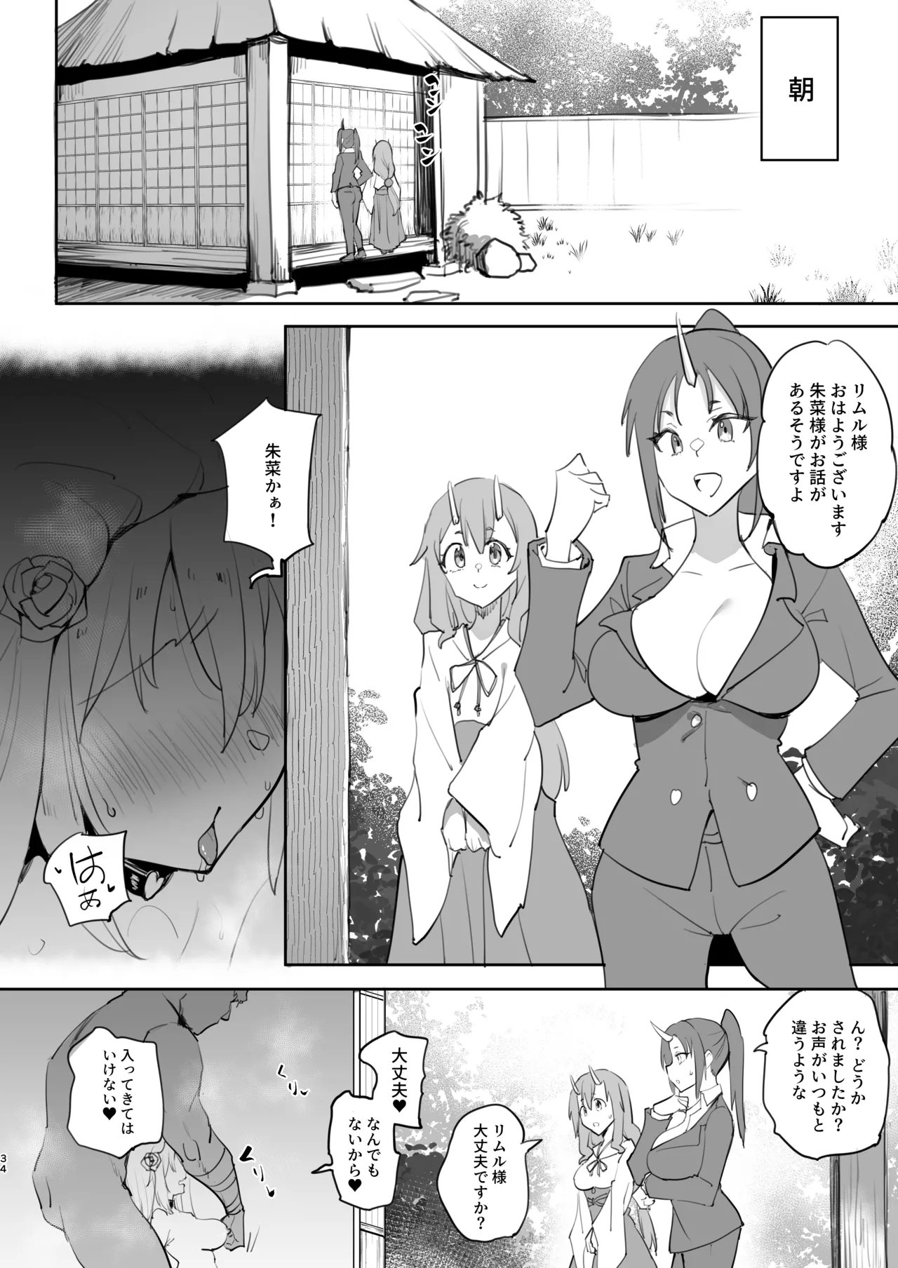 Seitenkan Shitara Mesu Ochi Shita Ken page 34 featuring rimuru tempest tensei shitara slime datta ken parody - futanari double anal hentai manga - read online free