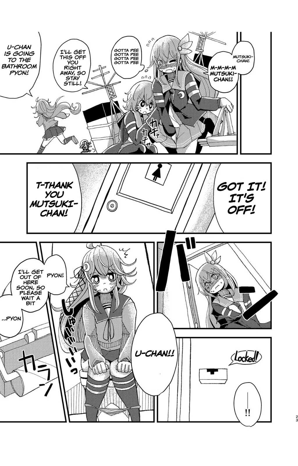 Kisaragi Oil Shock page 22 featuring kisaragi kantai collection parody - schoolgirl uniform urination hentai manga - read online free