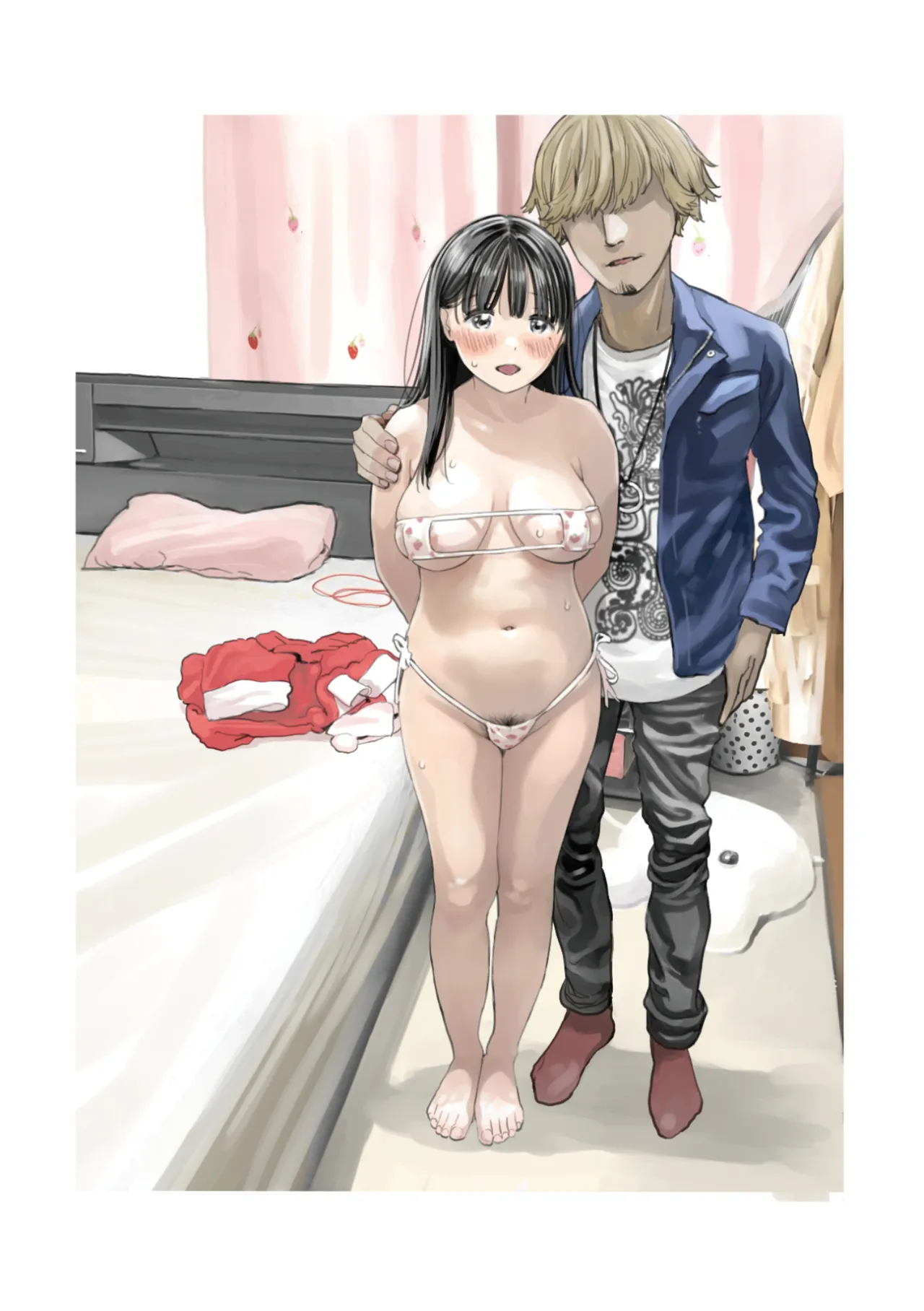 Kanojo no SmaPho o Nozoita dake nano ni 3 | 我明明只是偷看了女友的手機 3 page 83 original parody - swimsuit mmf threesome hentai manga - read online free