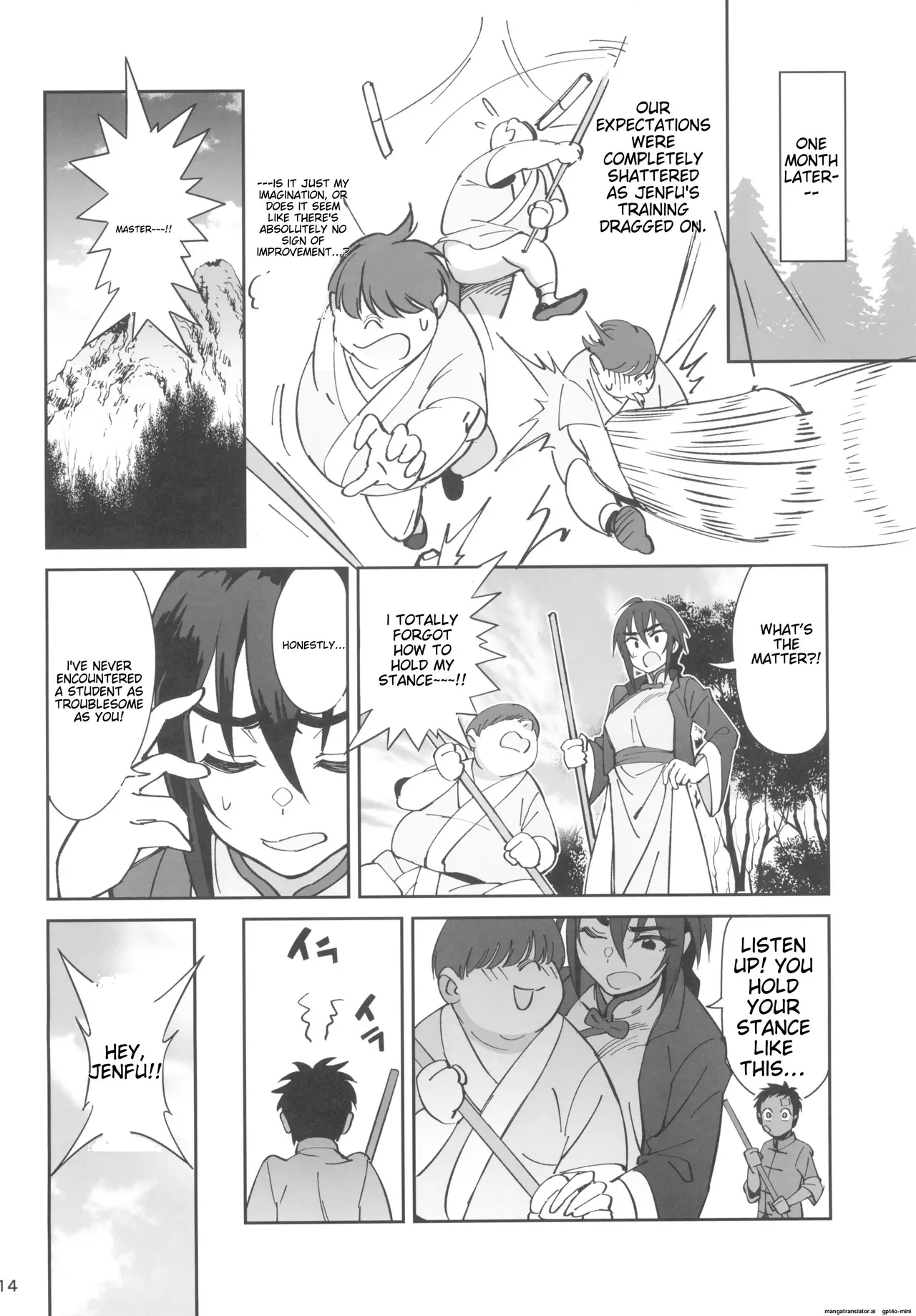 Boku no Shishou ga Kanemochi no Ijimekko ni NTRreta Hanashi page 14 original parody - rough translation tomboy hentai manga - read online free