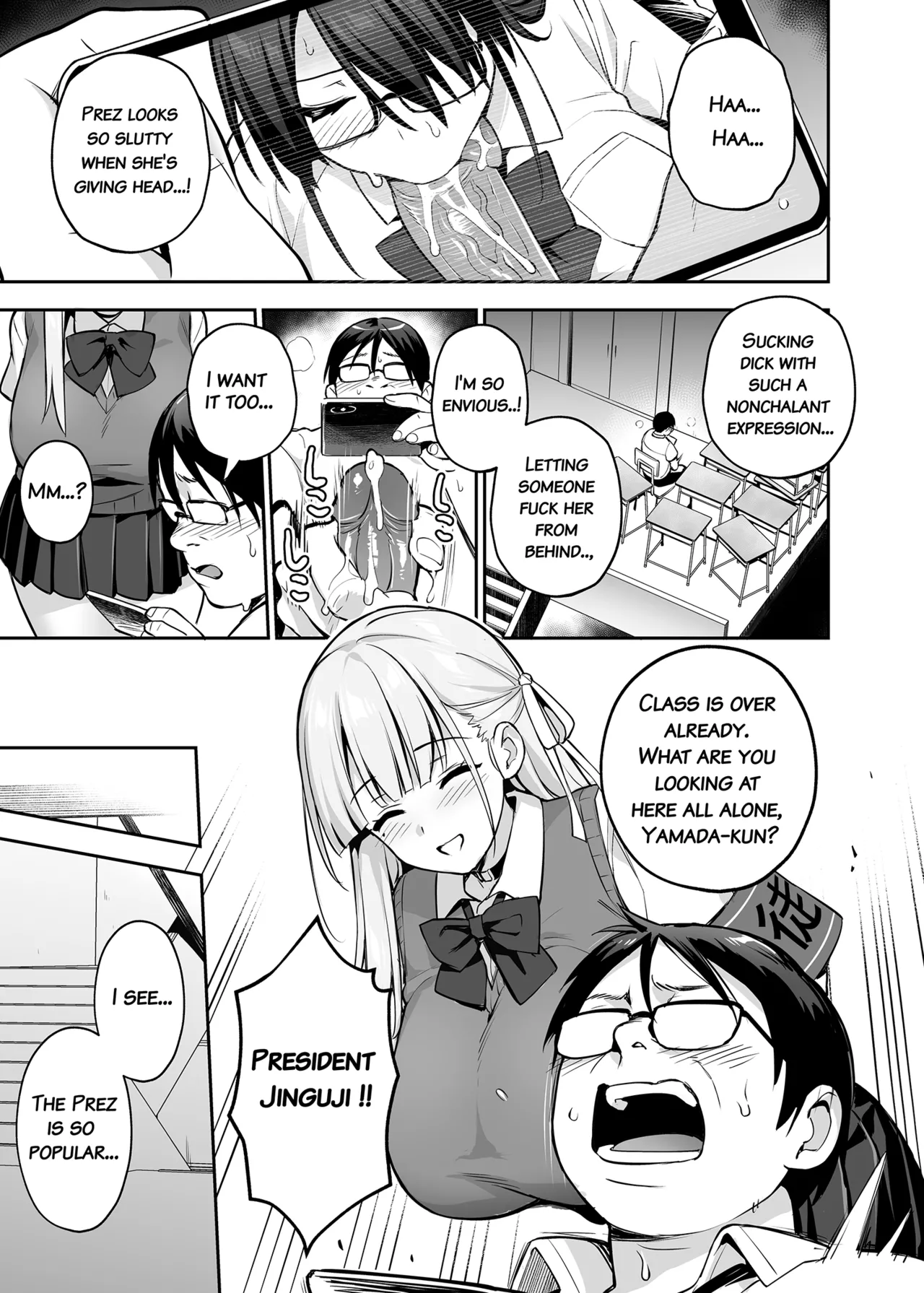 Akogare no Seitokaichou ga Kyonyuu Sugiru Ken 2 11-12 page 19 original parody - sole female nakadashi hentai manga - read online free