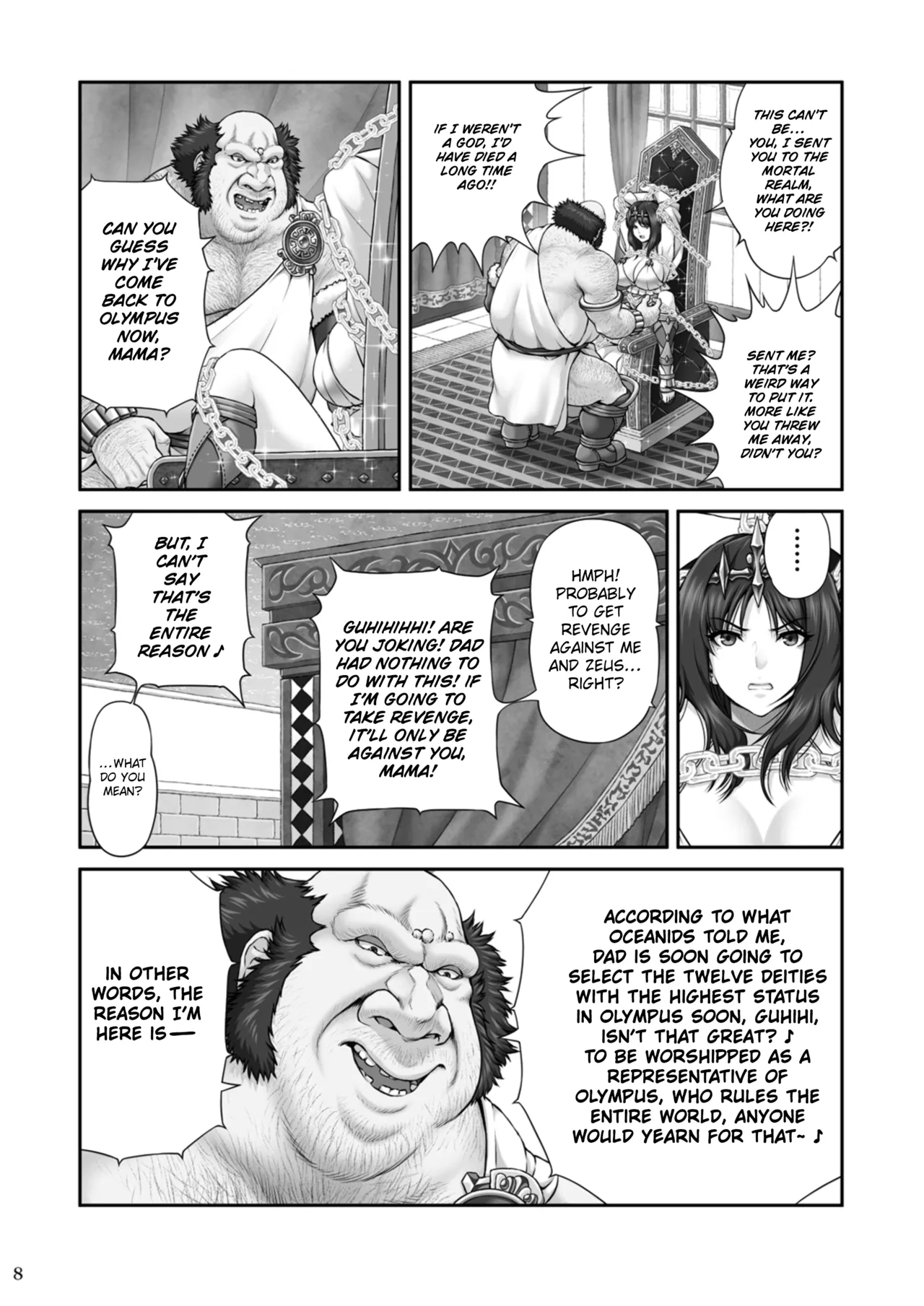 [MYTHICAL WORLD (Lioreo)] WETDREAMER ~Fukushuu no Gyokuza~ | WETDREAMER ~Throne of Vengeance~ [English] [Chalklog] page 10 featuring hephaistos - leg lock big breasts hentai manga - read online free