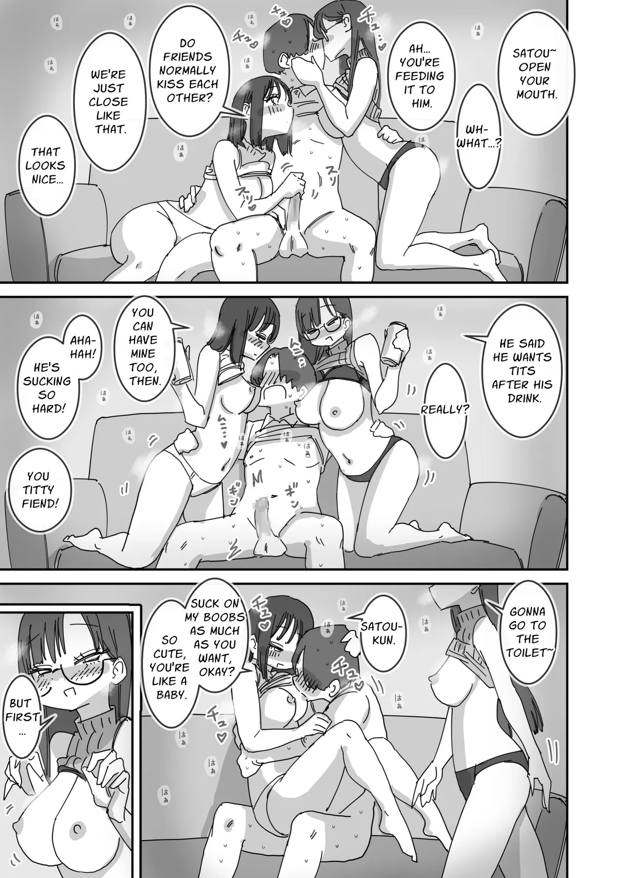 Onna Tomodachi to Sugosu Mattari Icha Love H na Kyuujitsu | My Naughty Lovey-Dovey Day Off With My Female Friends page 12 original parody - sole male mosaic censorship hentai manga - read online free