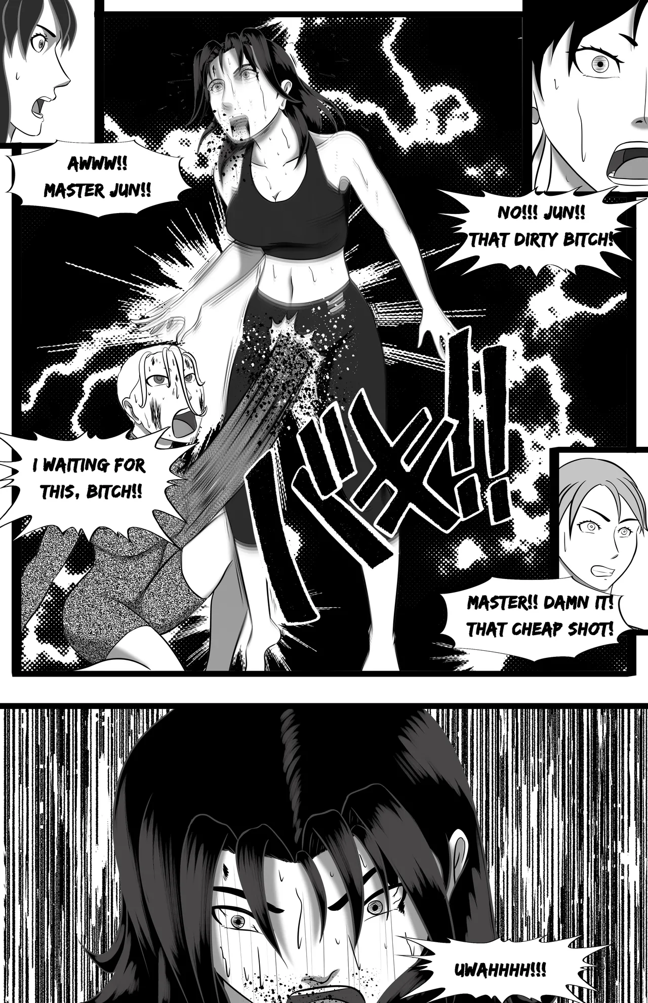 underground tournament page 136 featuring jun kazama virtua fighter parody - ryona wrestling hentai manga - read online free