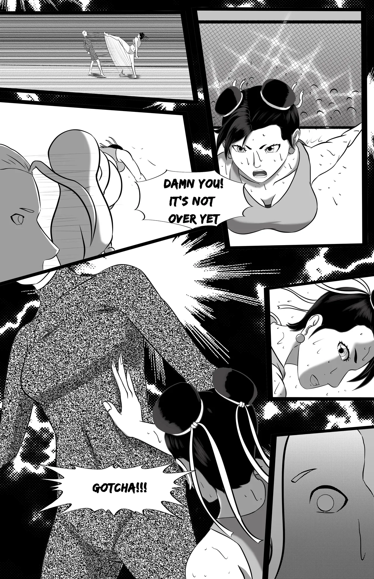 underground tournament page 98 featuring jun kazama street fighter parody - ryona wrestling hentai manga - read online free