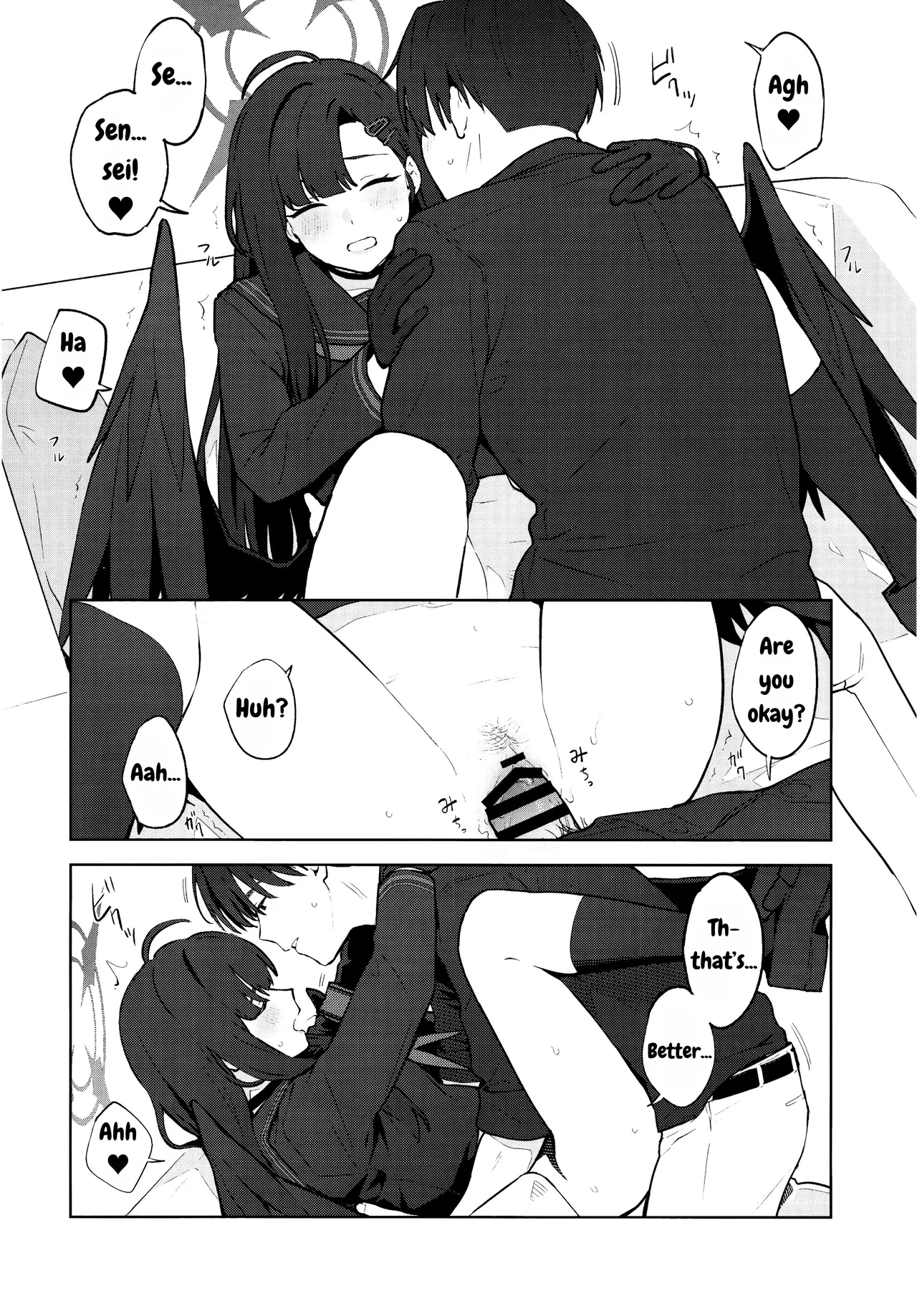Sukissu! | I love you! page 29 featuring sensei blue archive parody - wings glasses hentai manga - read online free