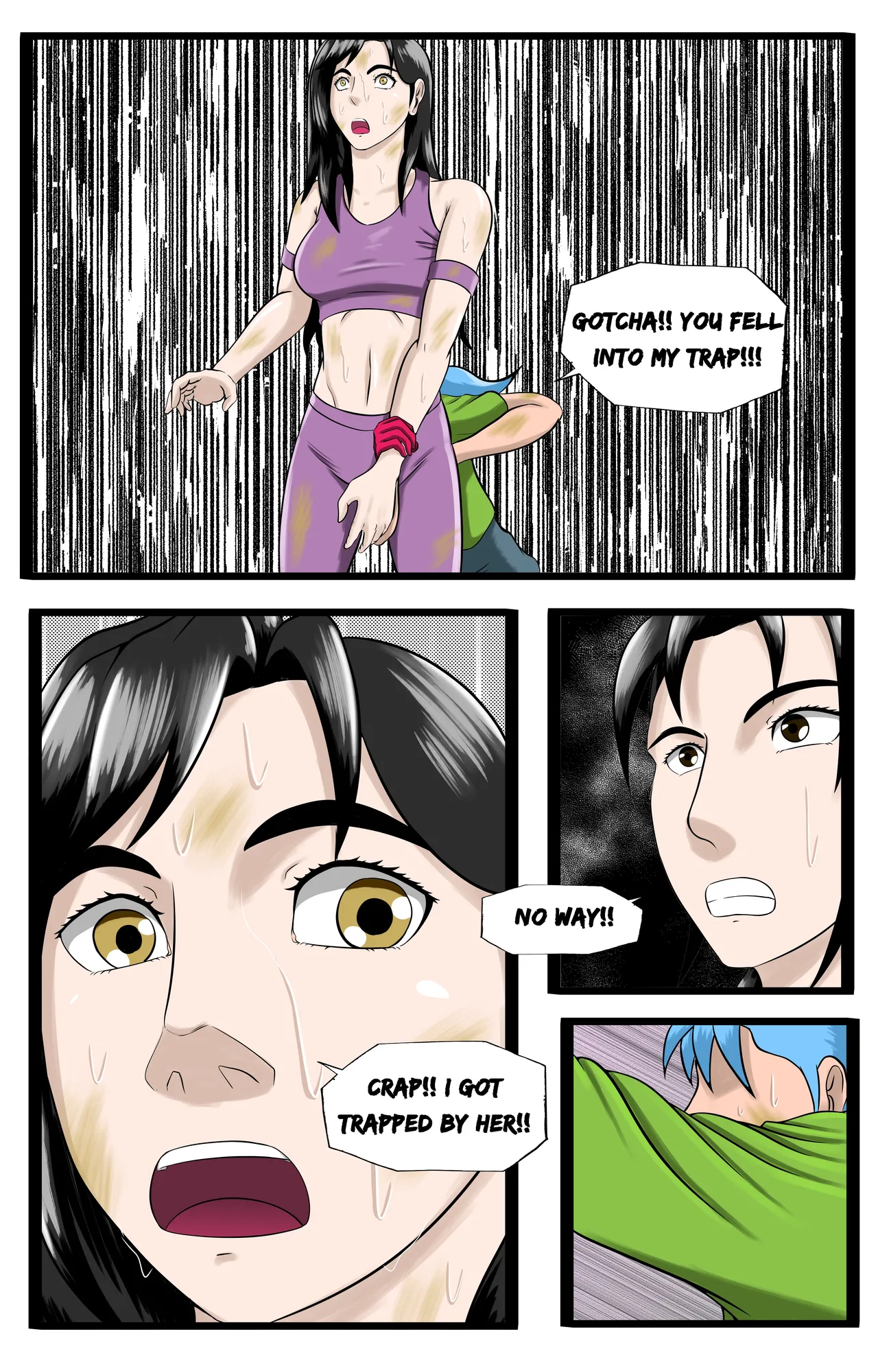 Infiltration page 108 featuring benikage - ryona wrestling hentai manga - read online free