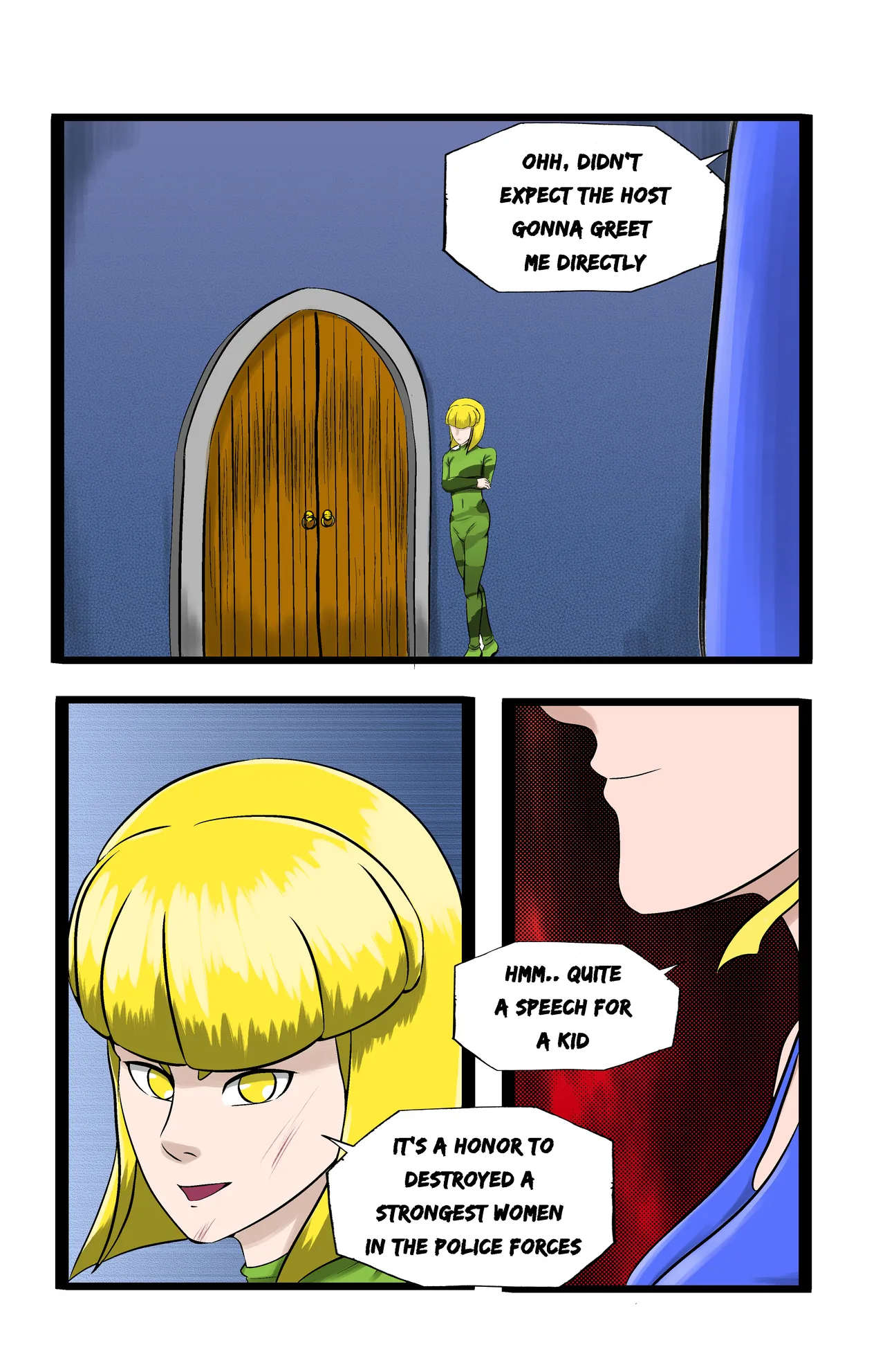 Infiltration page 128 featuring benikage - ryona wrestling hentai manga - read online free