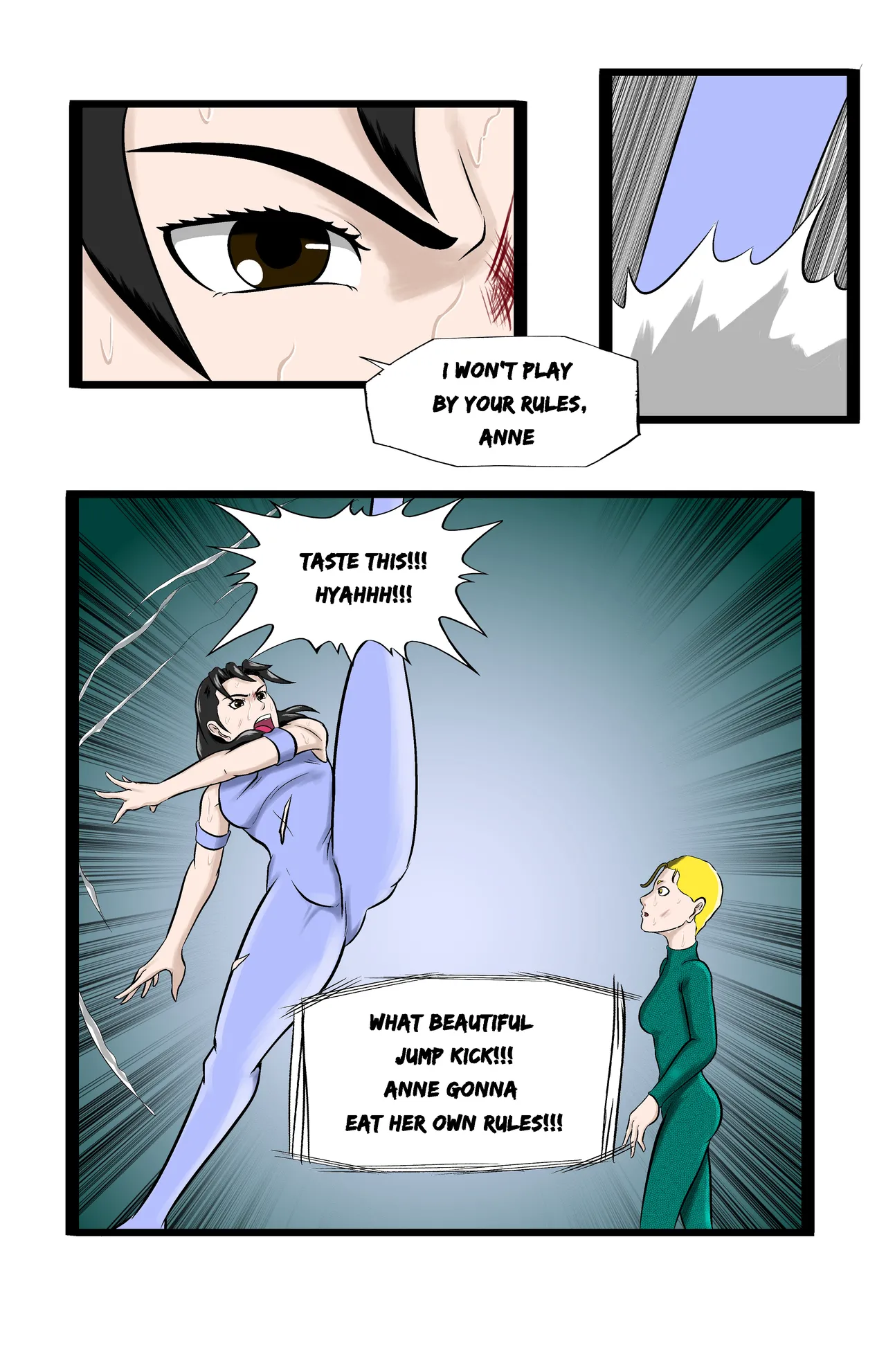 Infiltration page 185 featuring benikage - ryona wrestling hentai manga - read online free