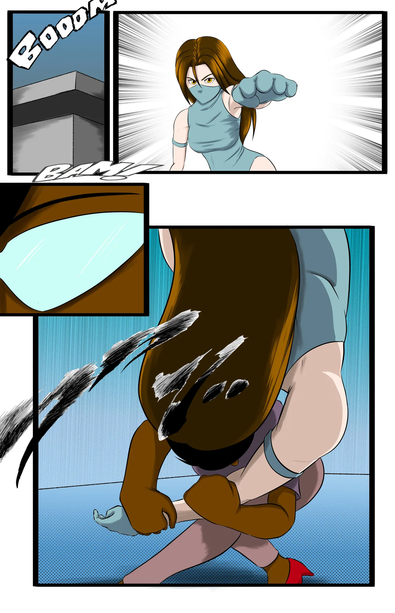 Infiltration page 23 featuring benikage - ryona wrestling hentai manga - read online free