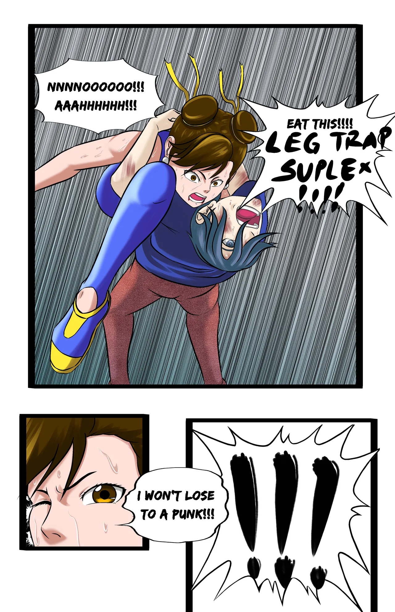 Revenge page 55 featuring chun-li virtua fighter parody - full color ryona hentai manga - read online free