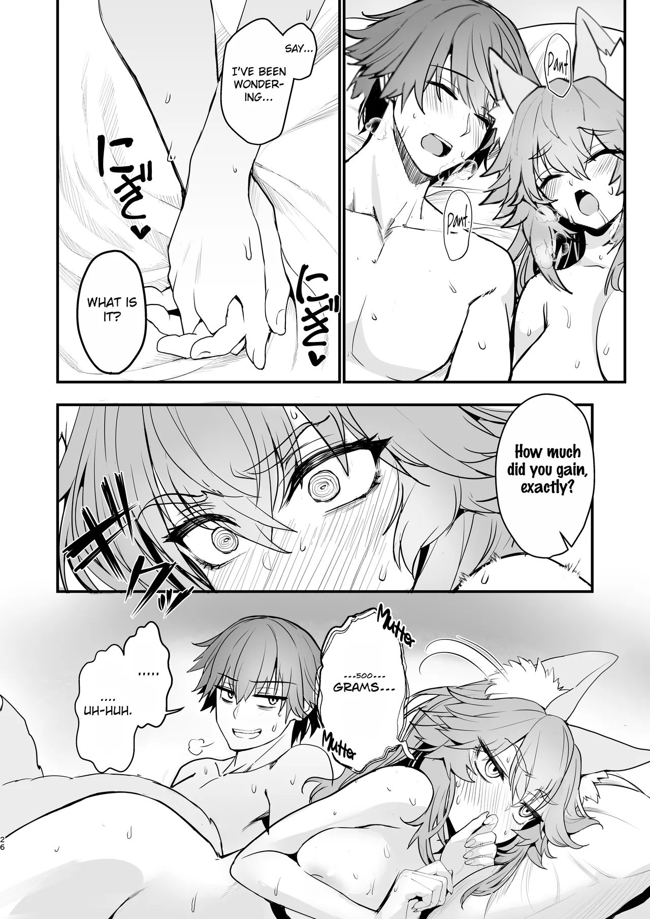 [Yamitsuki Honpo (Wise Speak)] Tamamo-san Taikei Iji Workout - Tamamo-san's Stay in Good Shape Workout (Fate/EXTRA CCC) [English] {Mant} [Digital] page 25 featuring hakuno kishinami fate extra parody - sweating big breasts hentai manga - read online free