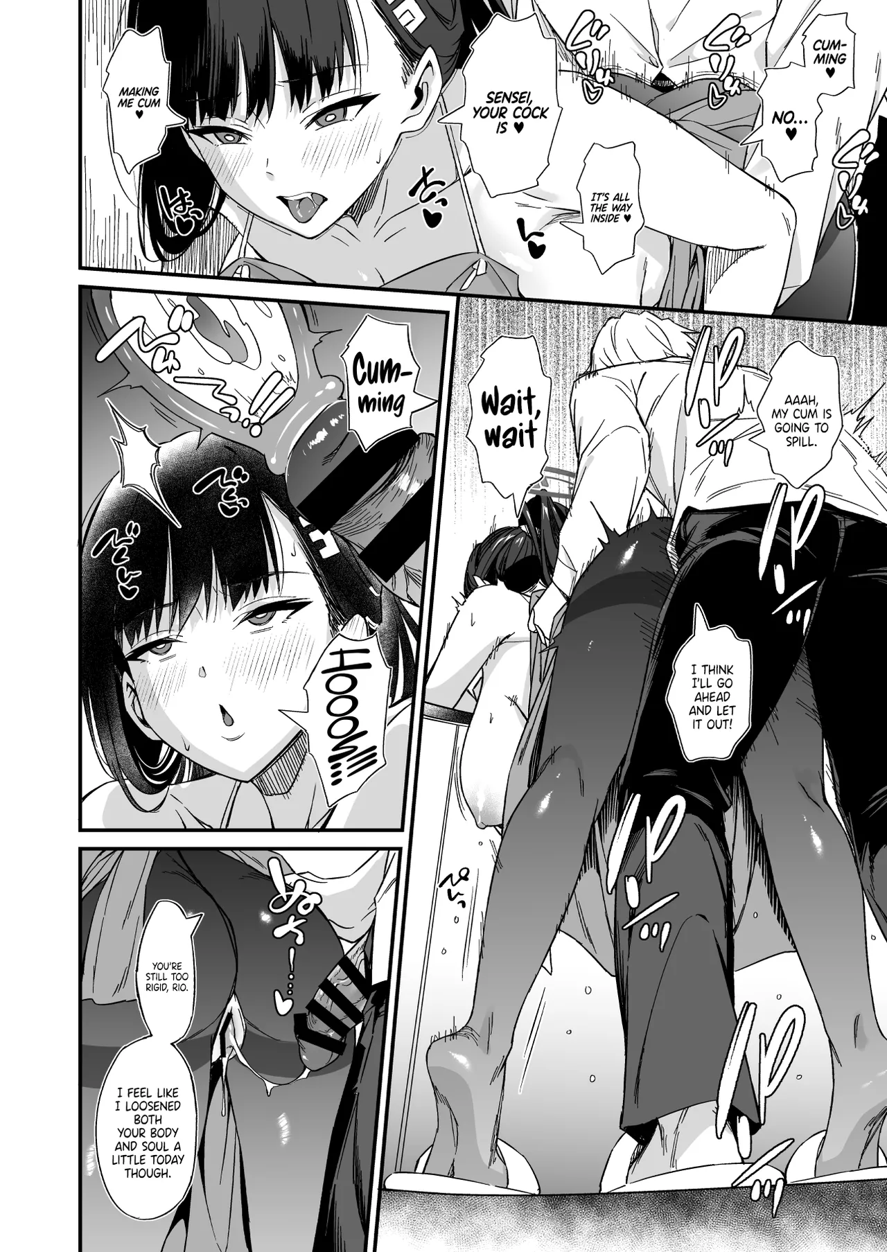 Tsukatsuki Rio no Gohoushi Seikatsu | Tsukatsuki Rio's Service Life page 13 featuring sensei blue archive parody - big breasts huge breasts hentai manga - read online free