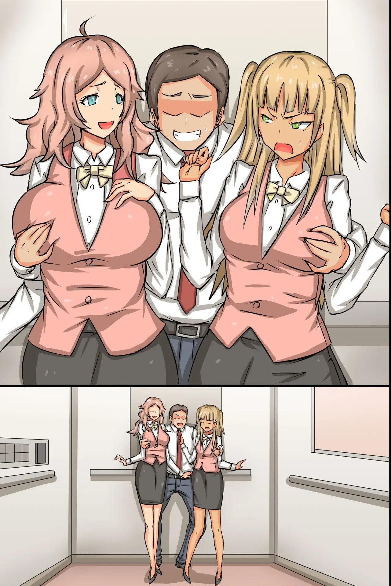 Bitch OL to Mainichi Ecchi Shimakuri Harem Office page 81 original parody - full color mosaic censorship hentai manga - read online free