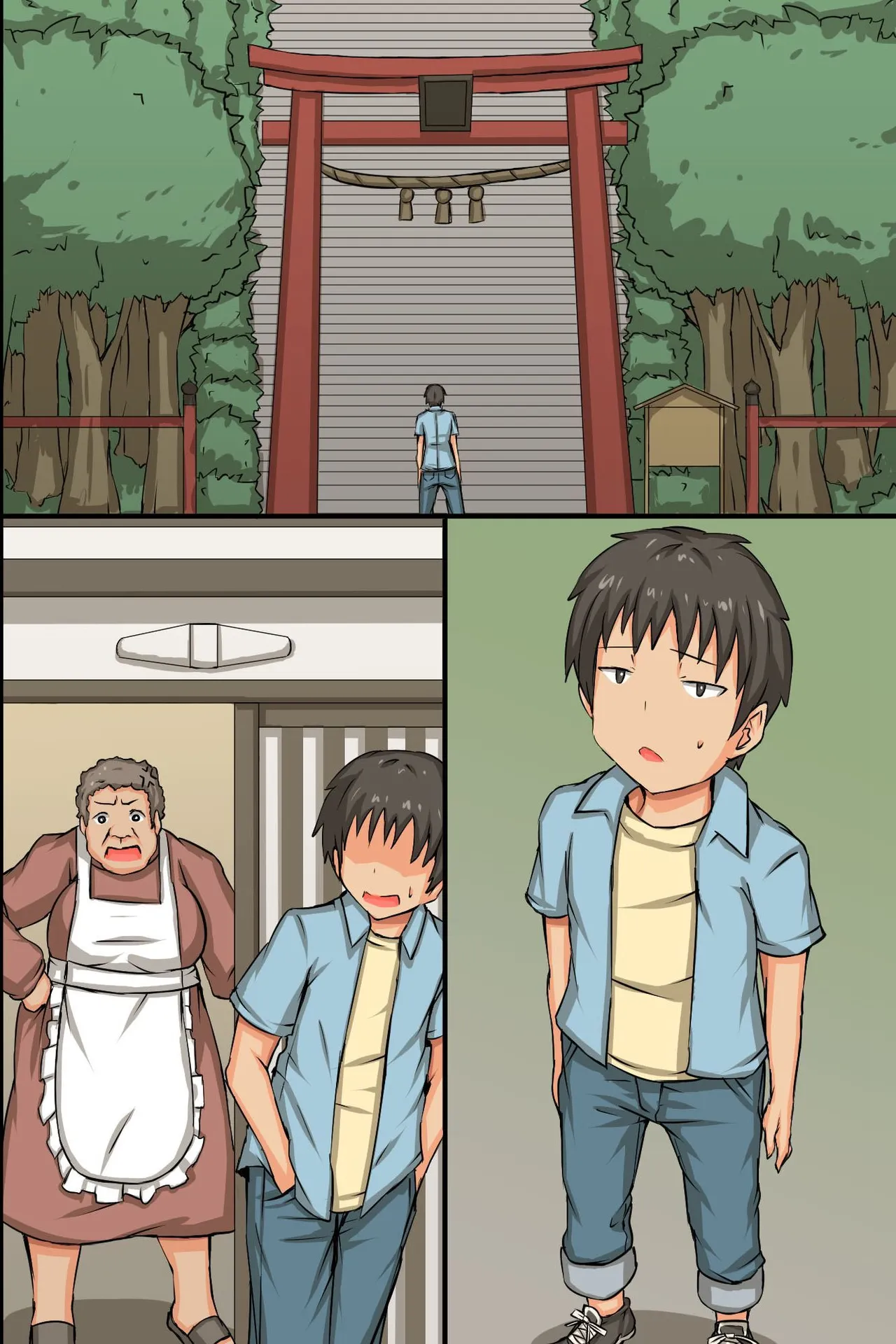 Nakadashi Kigan! Harem Jinja page 56 original parody - sole male full color hentai manga - read online free