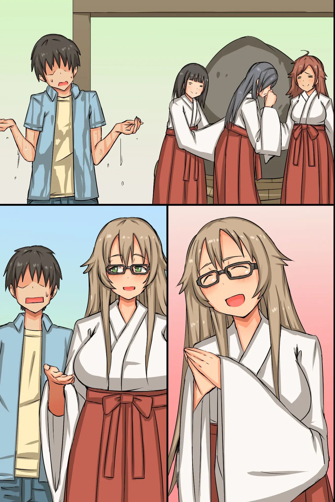 Nakadashi Kigan! Harem Jinja page 65 original parody - sole male full color hentai manga - read online free