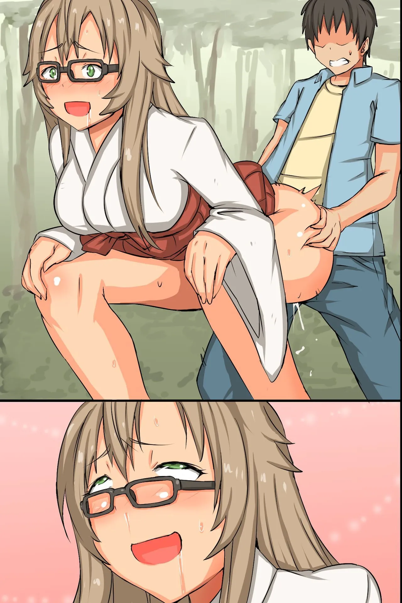 Nakadashi Kigan! Harem Jinja page 73 original parody - big breasts miko hentai manga - read online free