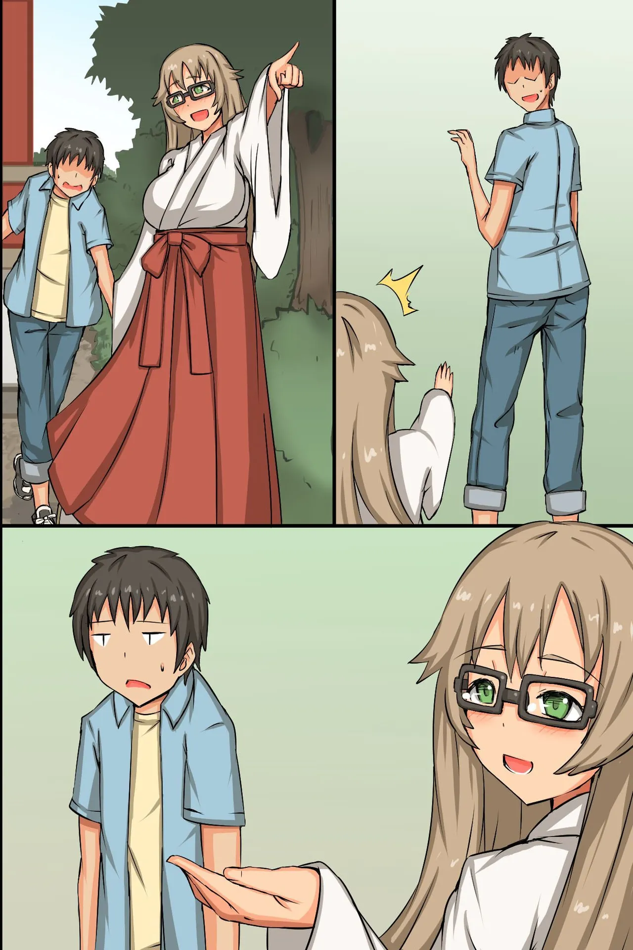 Nakadashi Kigan! Harem Jinja page 74 original parody - sole male full color hentai manga - read online free