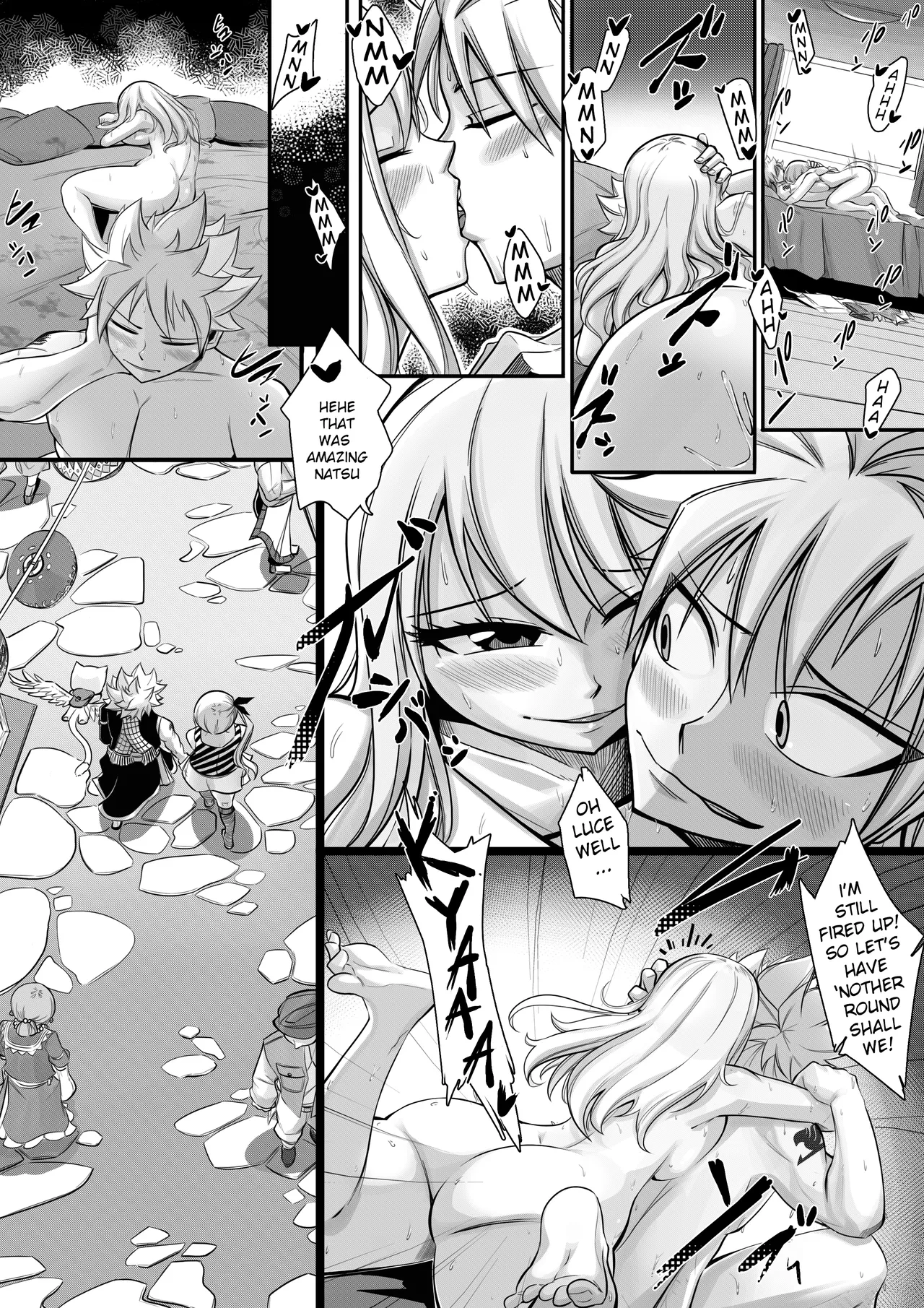 Fairy Heat 2 Doujin page 10 featuring lucy heartfilia fairy tail parody - sweating kissing hentai manga - read online free