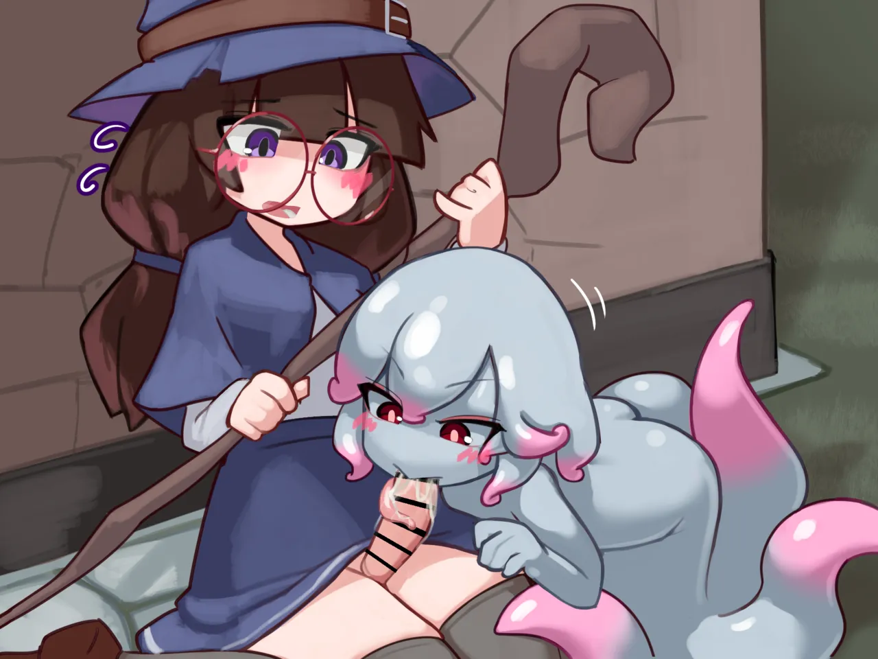 Futanari Majo Minarai ga Scylla Musume to Tadareta Seikatsu o Okuru Hanashi - Page 12