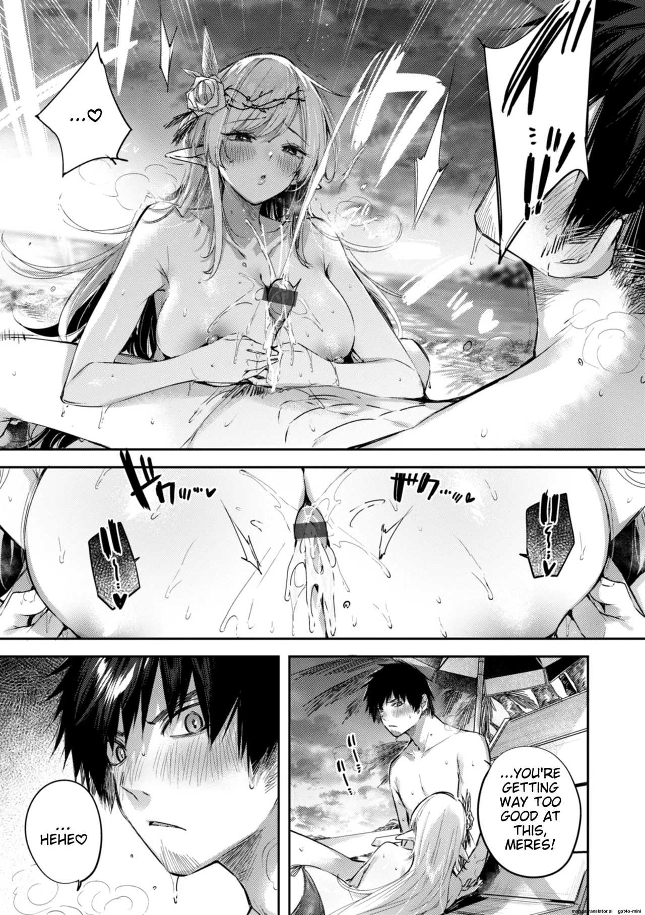 Dokushin Hunter no Deai wa Elf no Mori de | The Single Hunter Meets Girl in The Elven Forest page 124 - elf big breasts hentai manga - read online free