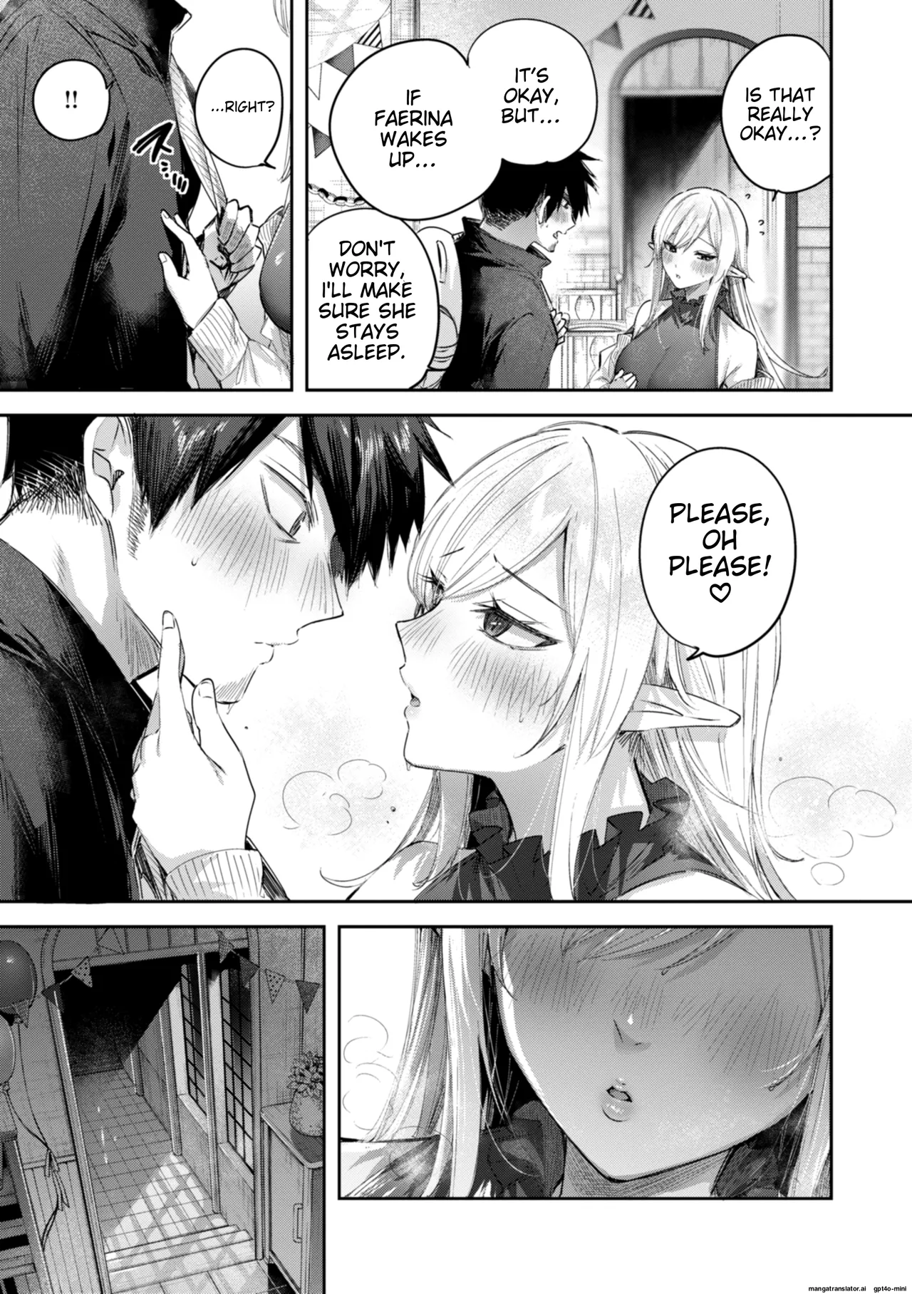 Dokushin Hunter no Deai wa Elf no Mori de | The Single Hunter Meets Girl in The Elven Forest page 136 - rough translation big breasts hentai manga - read online free